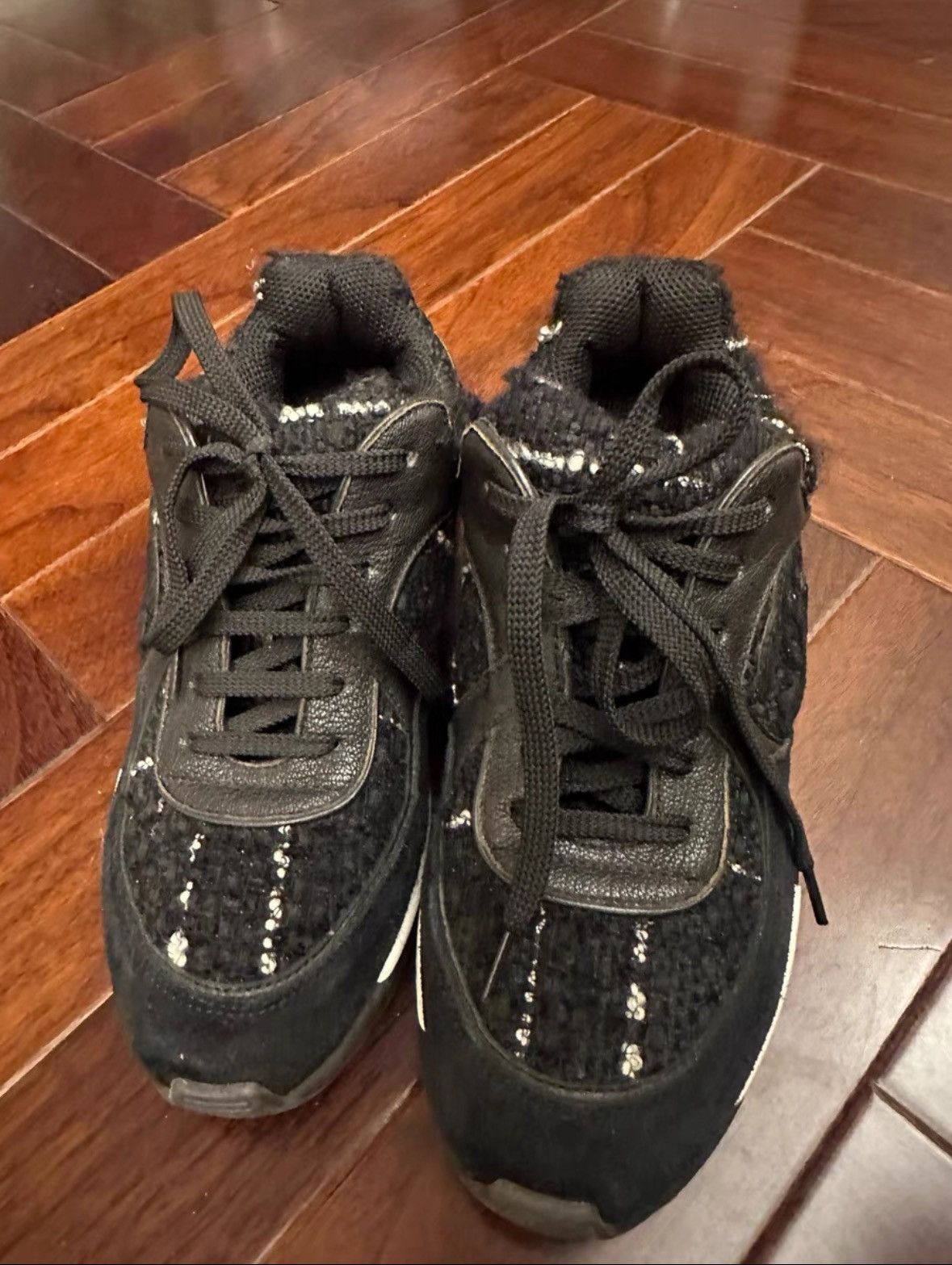 Chanel Chanel Tweed Sneakers Size US 6.5 / IT 36.5 - 3 Thumbnail