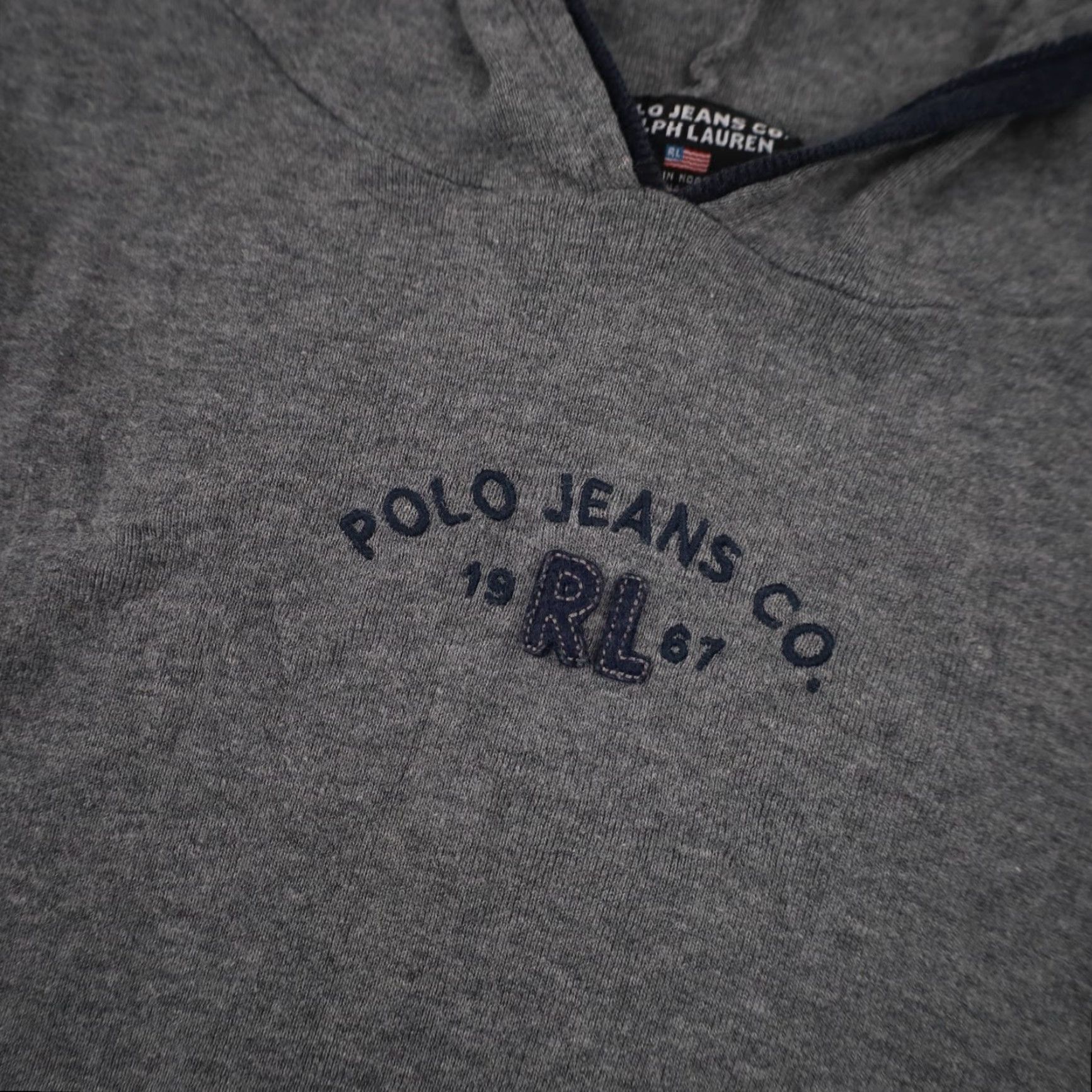 Vintage VINTAGE Polo Jeans Co. by Ralph Lauren Hoodie Womens Medium Embroidered Spellout Gray Size M / US 6-8 / IT 42-44 - 5 Thumbnail