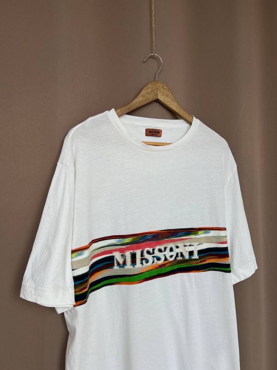 Missoni Missoni Embroidered Logo T-Shirt Mens Size XXL/XL White Size US XXL / EU 58 / 5 - 3 Thumbnail