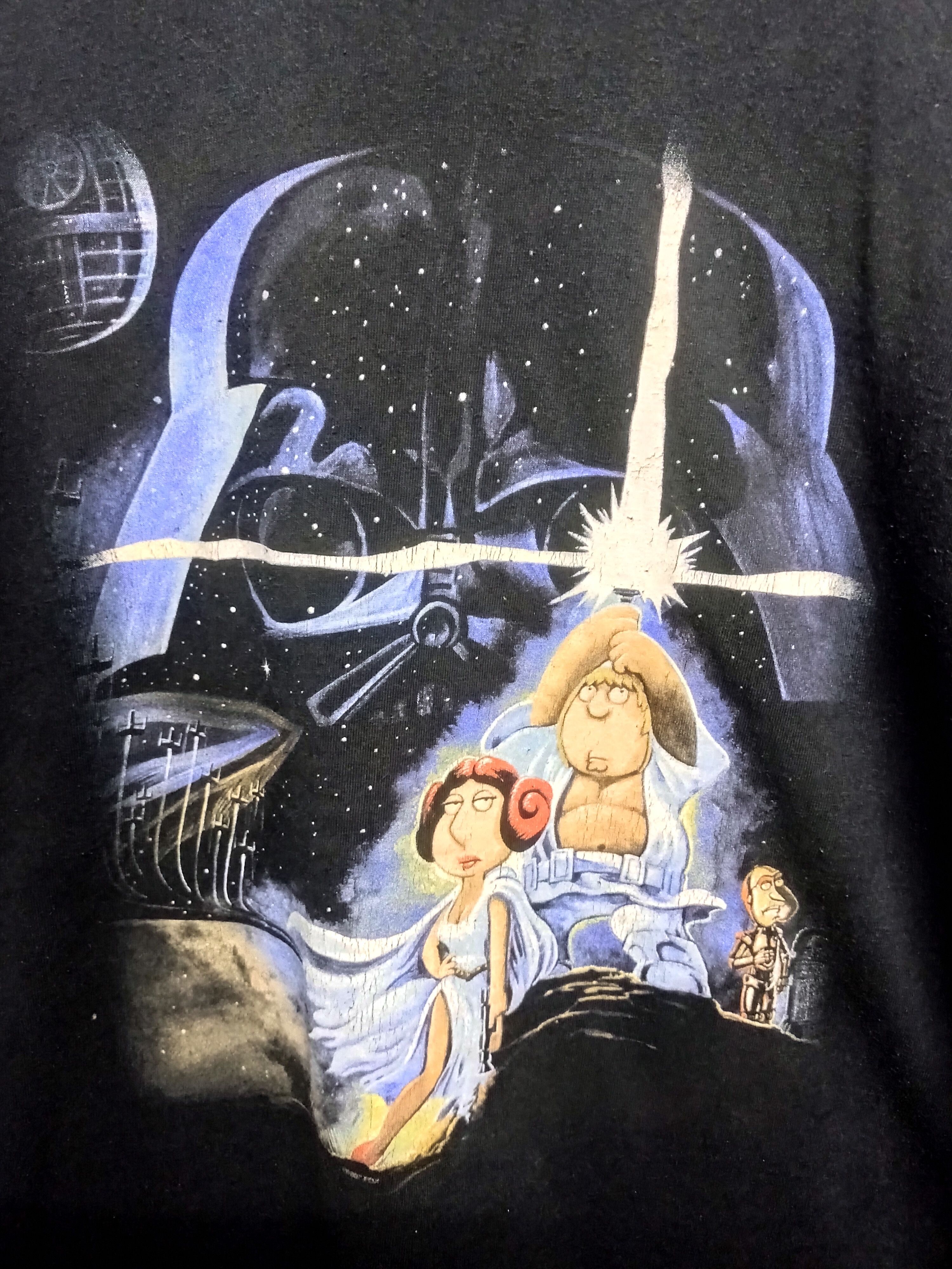 Japanese Brand × Star Wars × Vintage Vintage Family Guy T-shirt Star Wars Episode Street Wear Y2K Size US L / EU 52-54 / 3 - 4 Thumbnail
