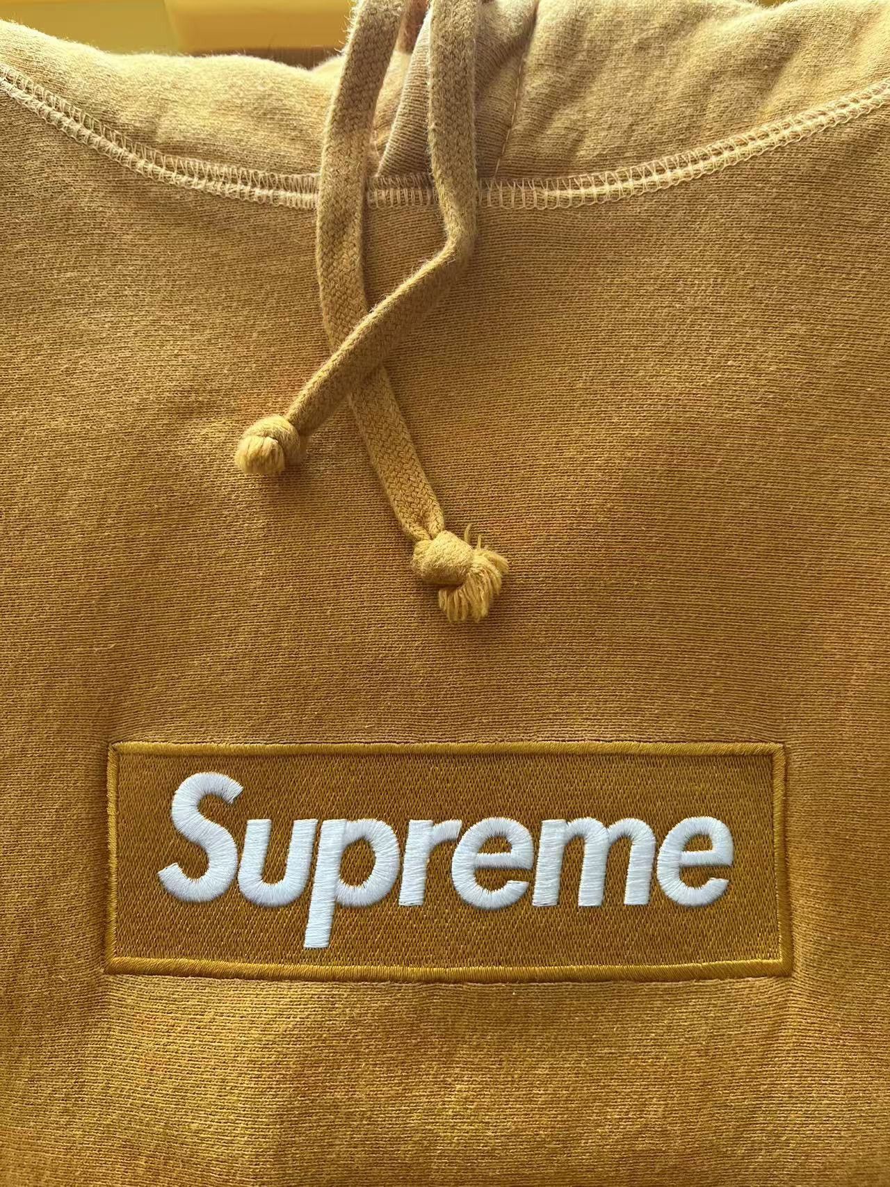 Supreme Supreme Mustard Yellow 2011 Box Logo Hoodie Size US M / EU 48-50 / 2 - 2 Thumbnail