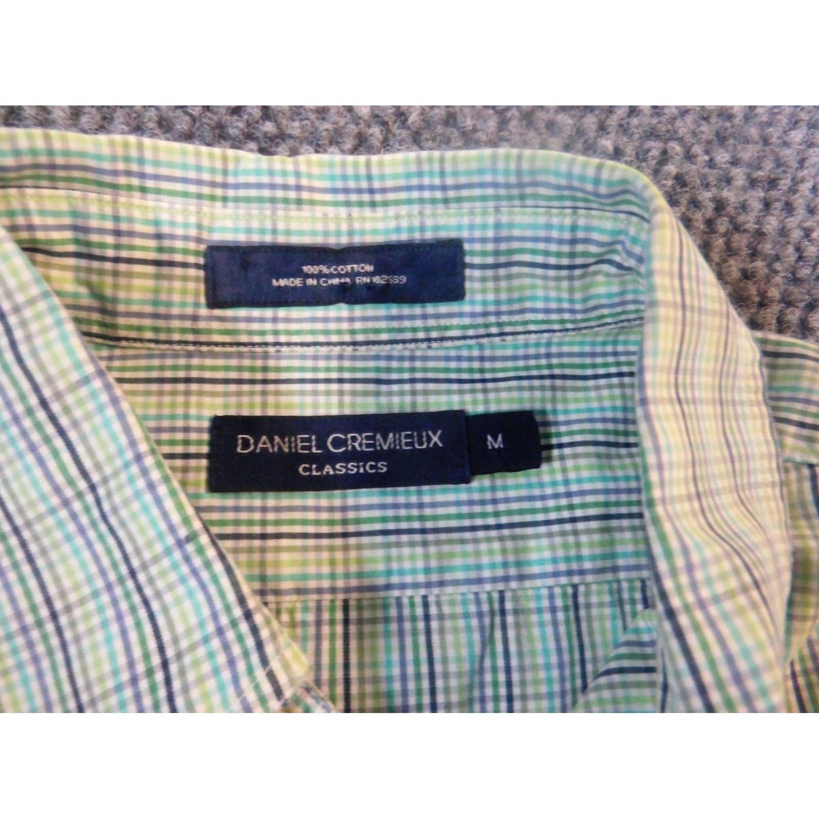Cremieux Daniel Cremieux Mens shirt Medium Green Plaid button down Regular Sleeve Long Sleeve Collar Shirt Mens boys? Size US M / EU 48-50 / 2 - 7 Thumbnail