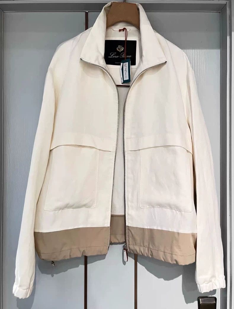 Loro Piana LORO PIANA Solid color zipper stand collar long sleeve jac Size US S / EU 44-46 / 1 - 5 Thumbnail