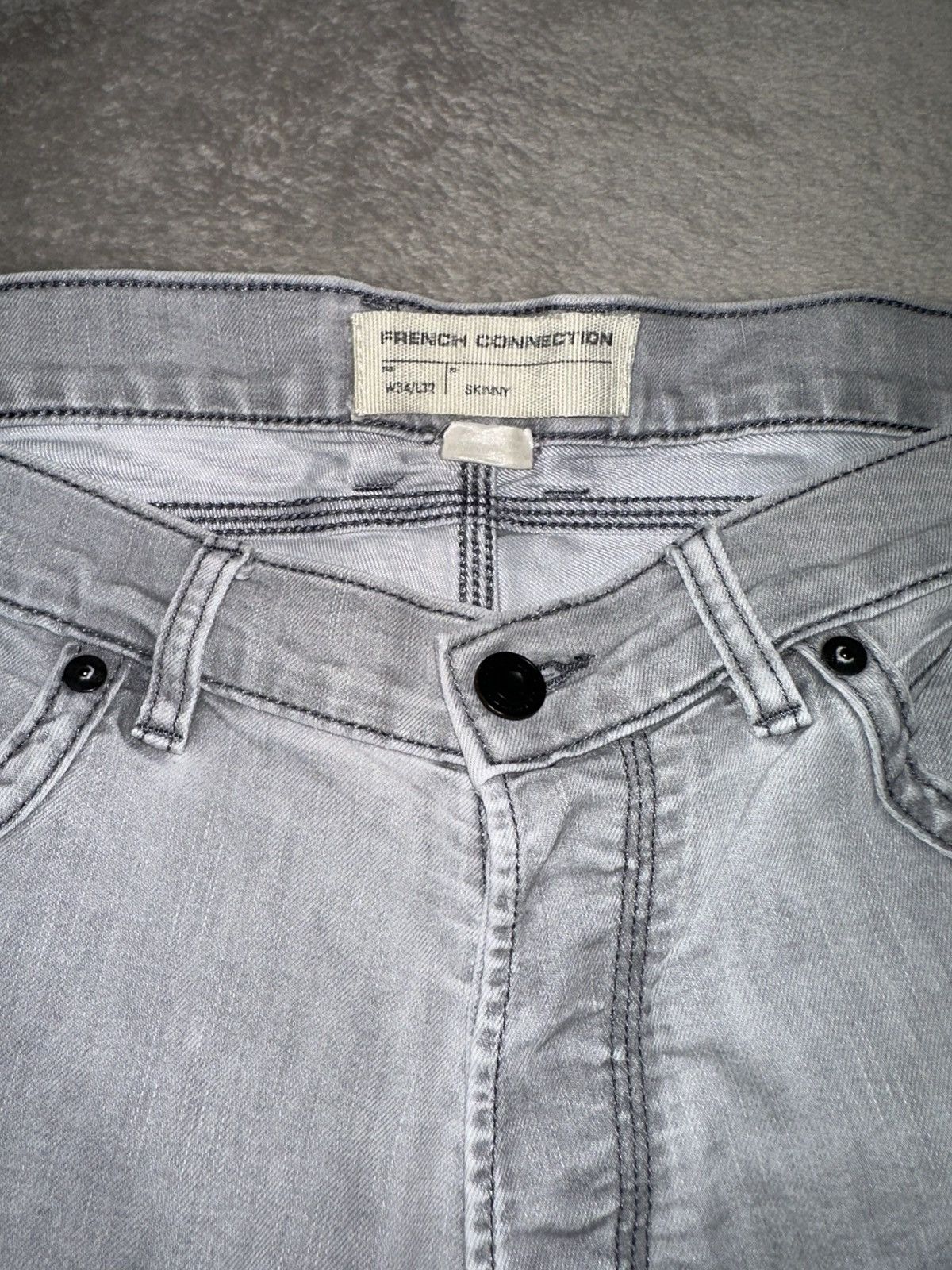 French Connection French Connection Grey Skinny Denim Size US 34 / EU 50 - 1 Thumbnail