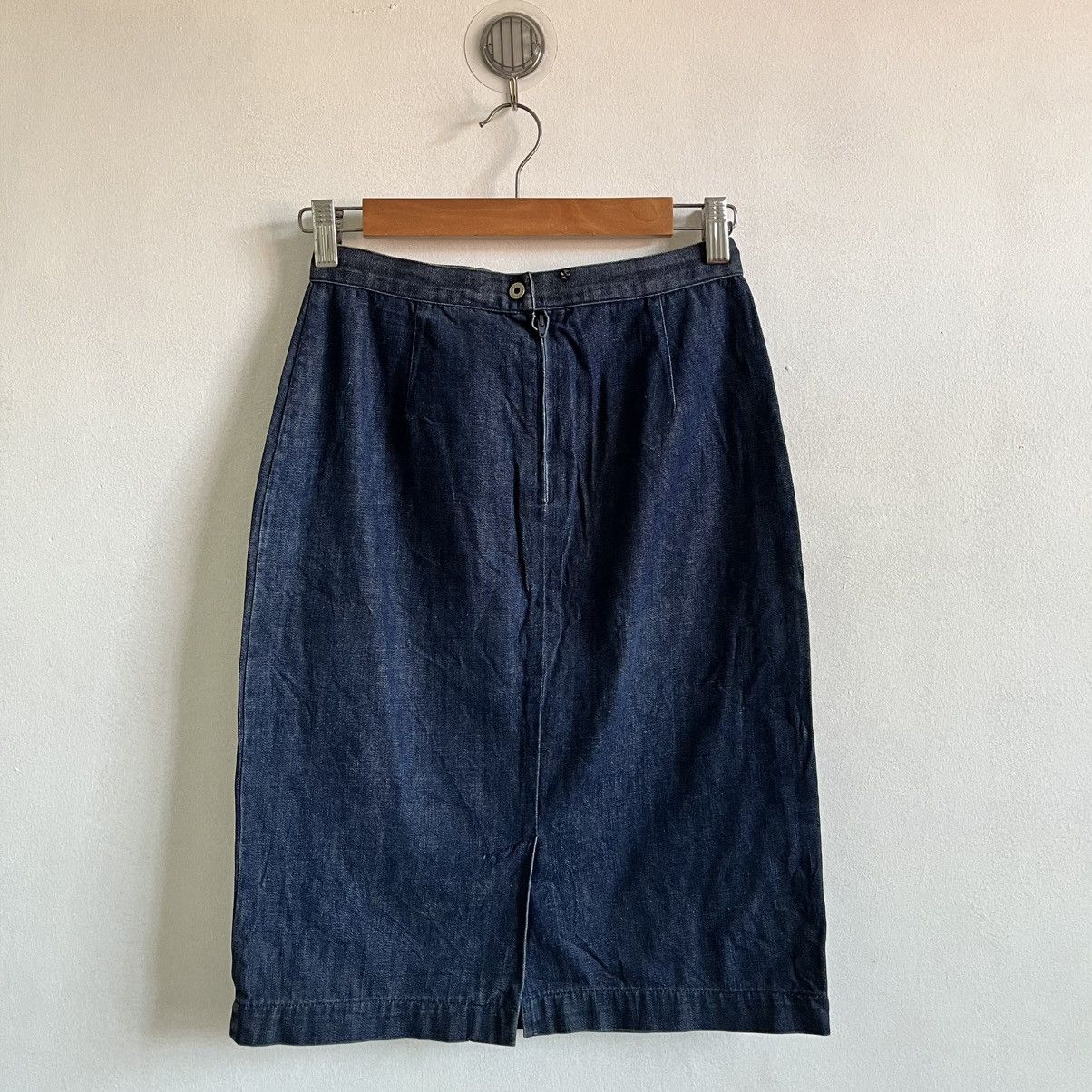 Versace Jeans Couture VTG VERSACE JEANS COURTURE INDIGO DENIM SKIRT Size 26" / US 2 / IT 38 - 1 Thumbnail