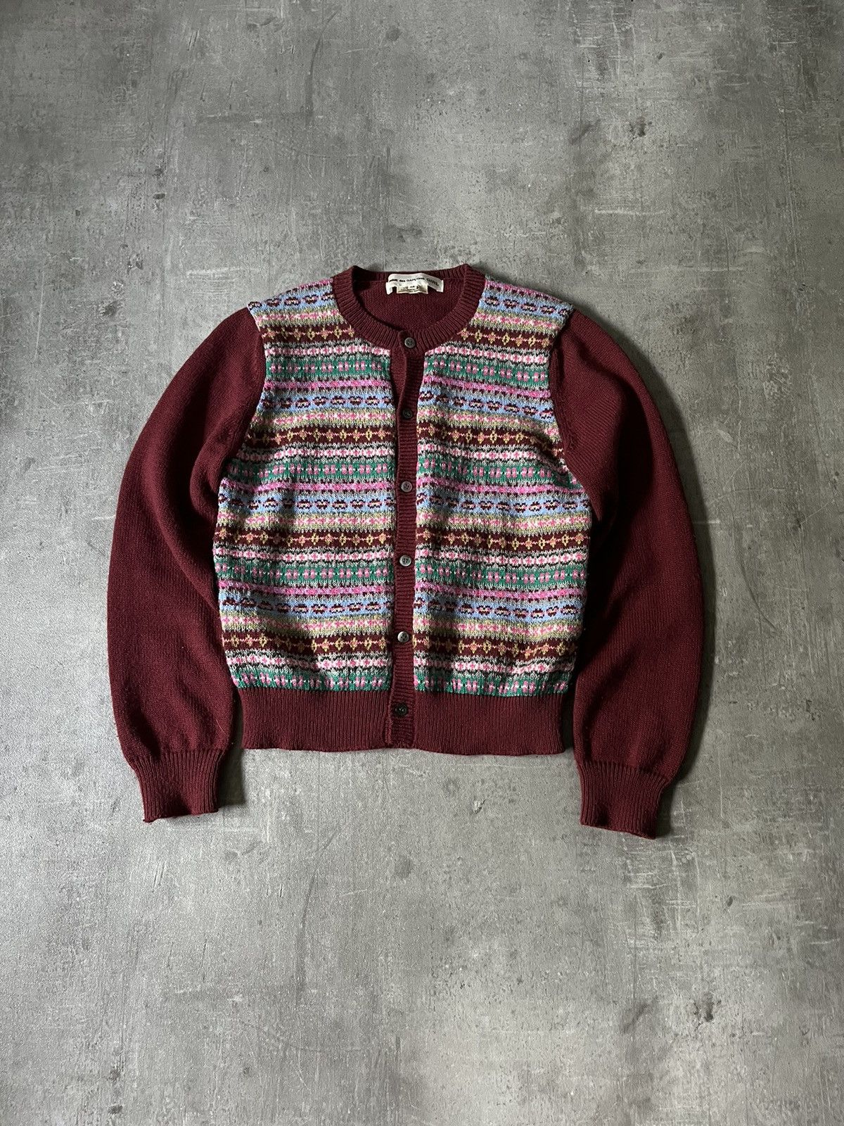 Comme des Garcons GIRL wool multicolor cardigan