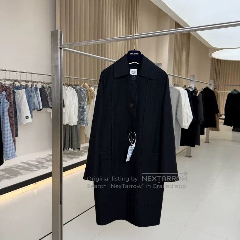 Hermes Hermes Black Straight Single-breasted Cashmere Coat Size XS / US 0-2 / IT 36-38 - 1 Thumbnail