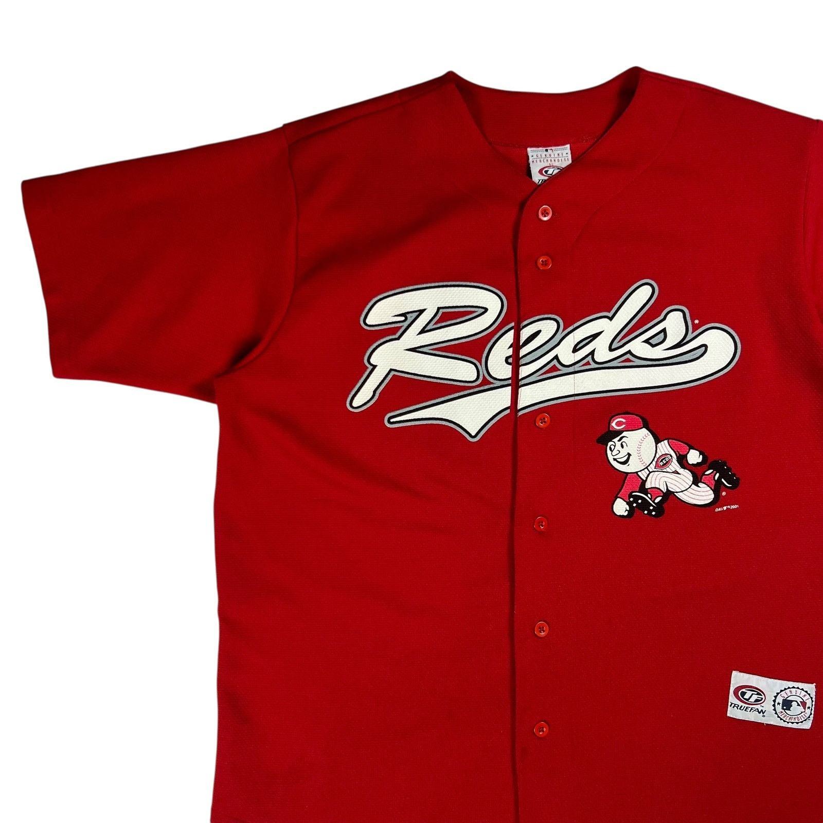 MLB × Vintage Vintage 2001 Cincinnati Reds Ken Griffey Jr. Baseball Jersey Size US XL / EU 56 / 4 - 4 Thumbnail