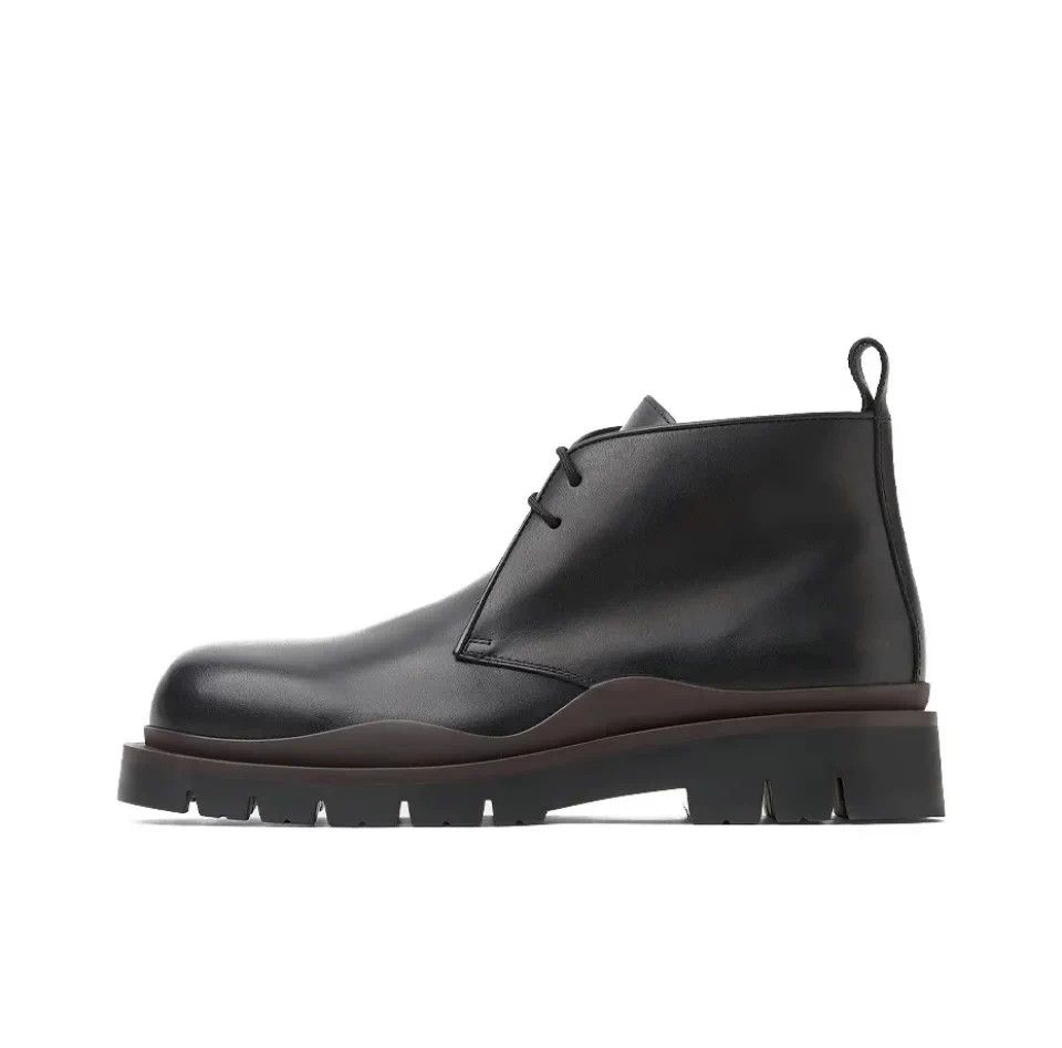 Bottega Veneta BV Men's Black Platform Short Boots Size US 8.5 / EU 41-42 - 8 Thumbnail