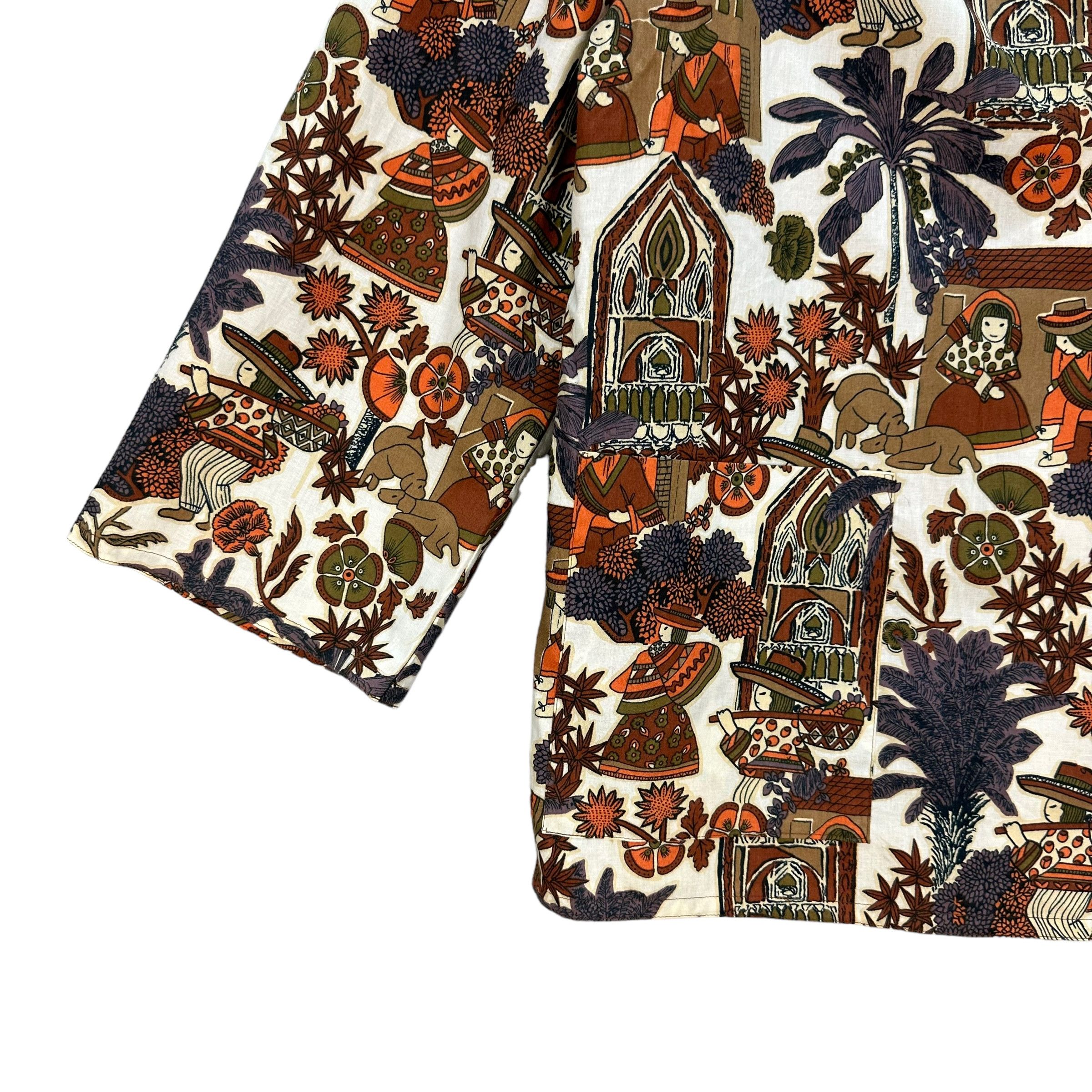 Japanese Brand SUN BOCO MOTIF DESIGN FULLPRINT CASUAL JACKET #8998-46 Size L / US 10 / IT 46 - 4 Thumbnail