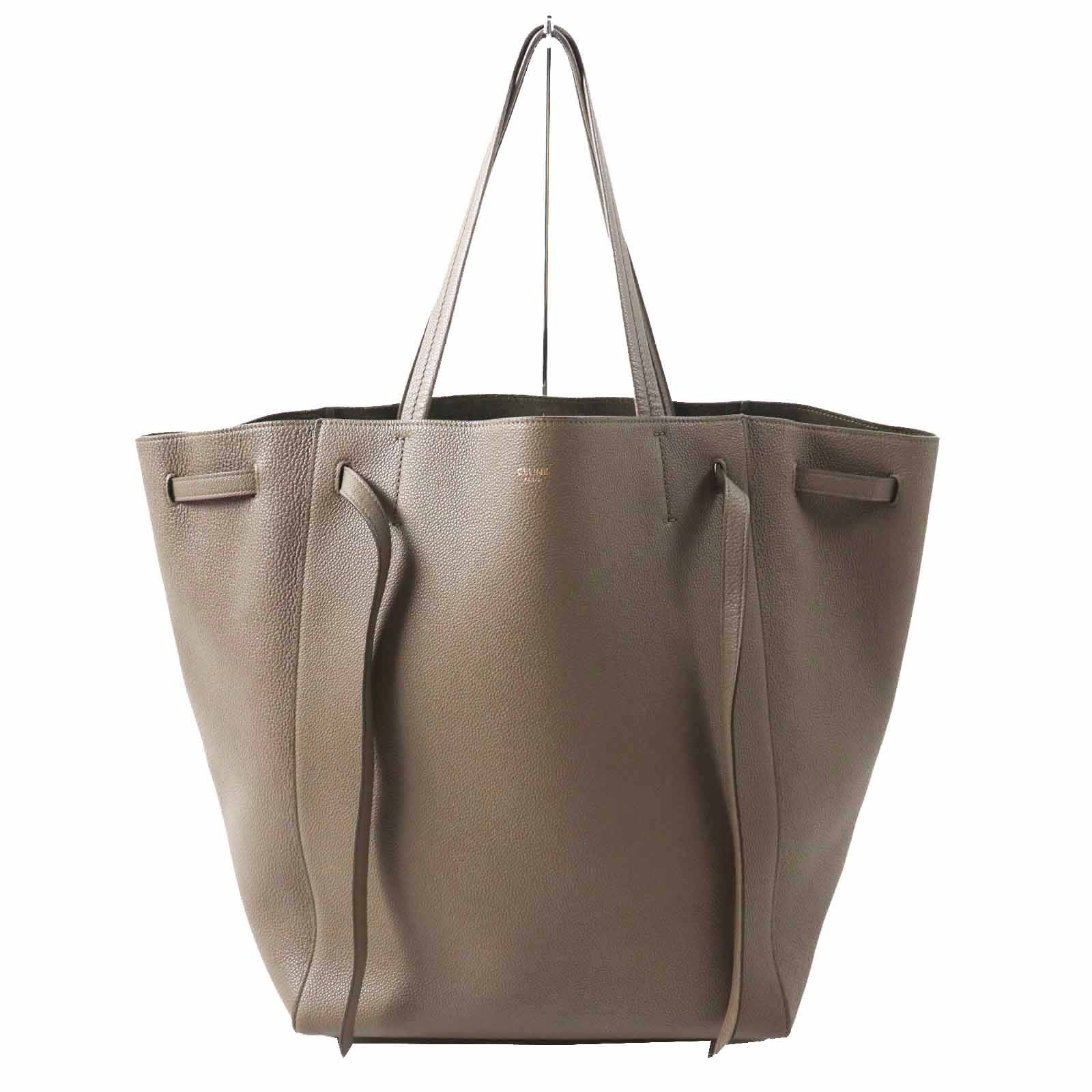 Celine Celine 18914 Hippo Phantom Medium Grained Calfskin Calfskin Tote Bag Leather Tote Bag 18914 in Beige, Women's