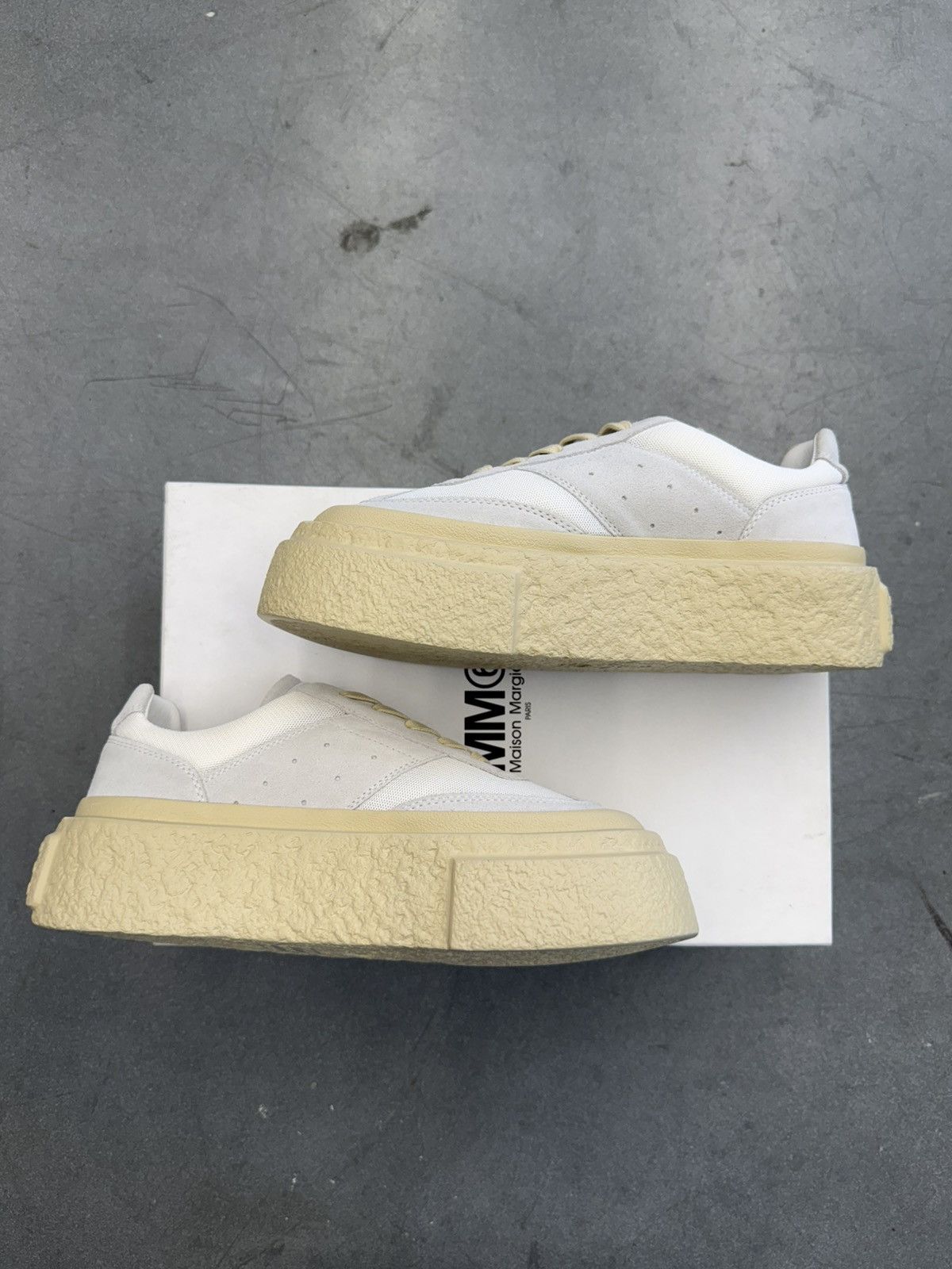 Maison Margiela MM6 MAISON MARGIELA White Chunky Gambetta Sneakers Size US 8 / IT 38 - 2 Thumbnail