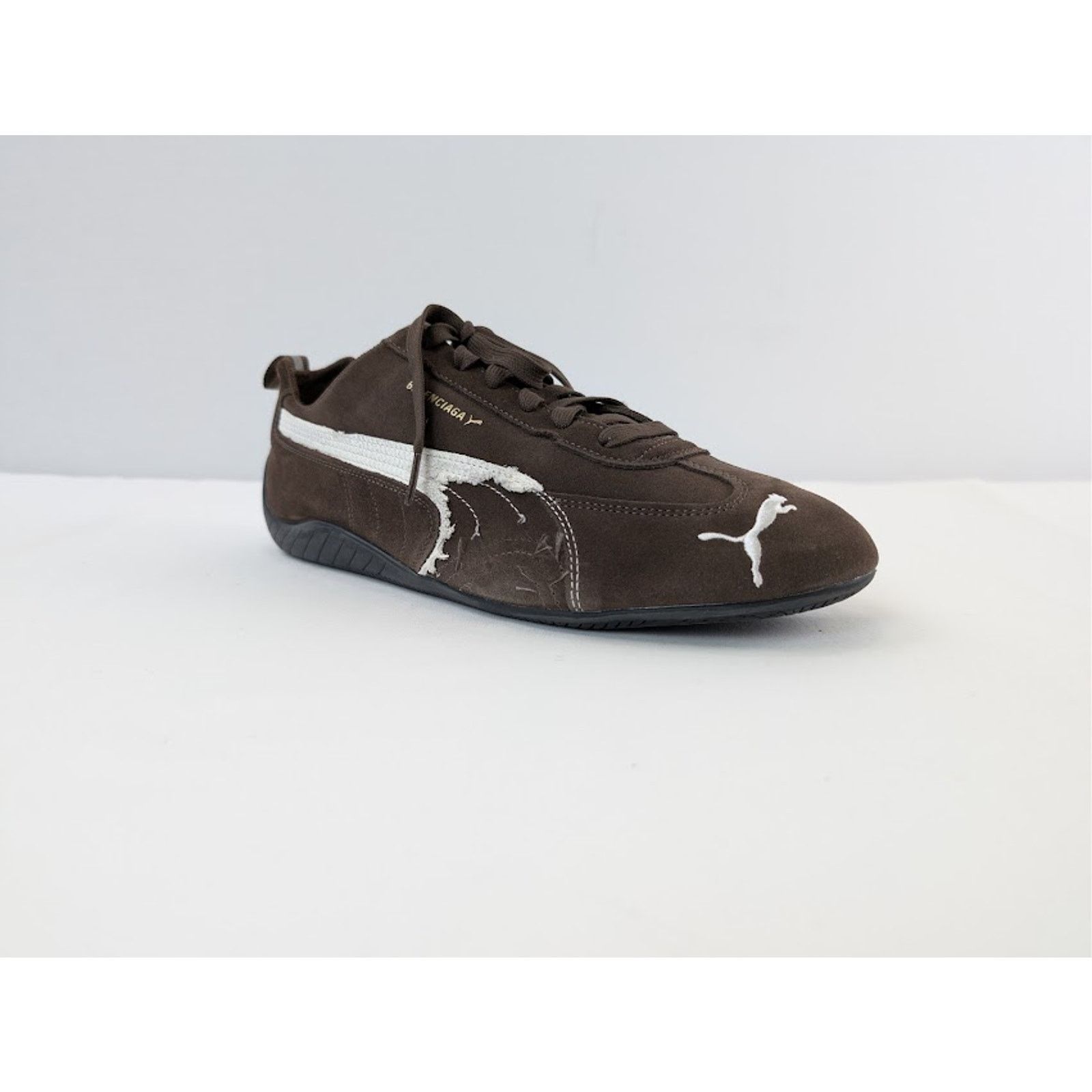 Balenciaga × Puma o1rshd1 Q:2 / Speedcat Destroyed Low Top Sneaker in Brown Size US 12 / EU 45 - 2 Thumbnail
