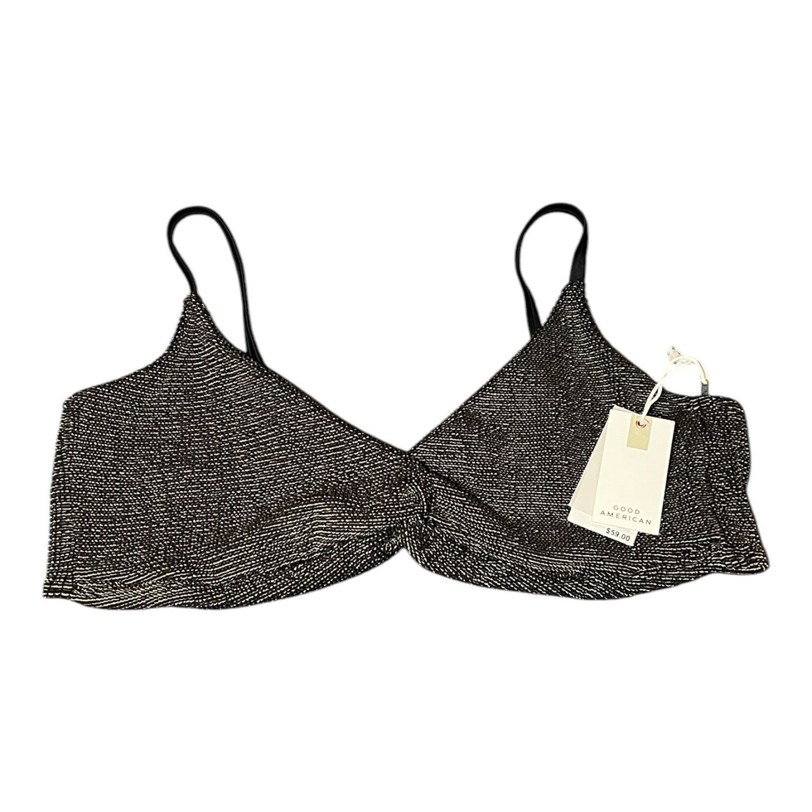 Good American NWT Good American Always Fits Twisted Bikini Top Sz 7 4X Size 4XL / US 24-26 - 1 Thumbnail
