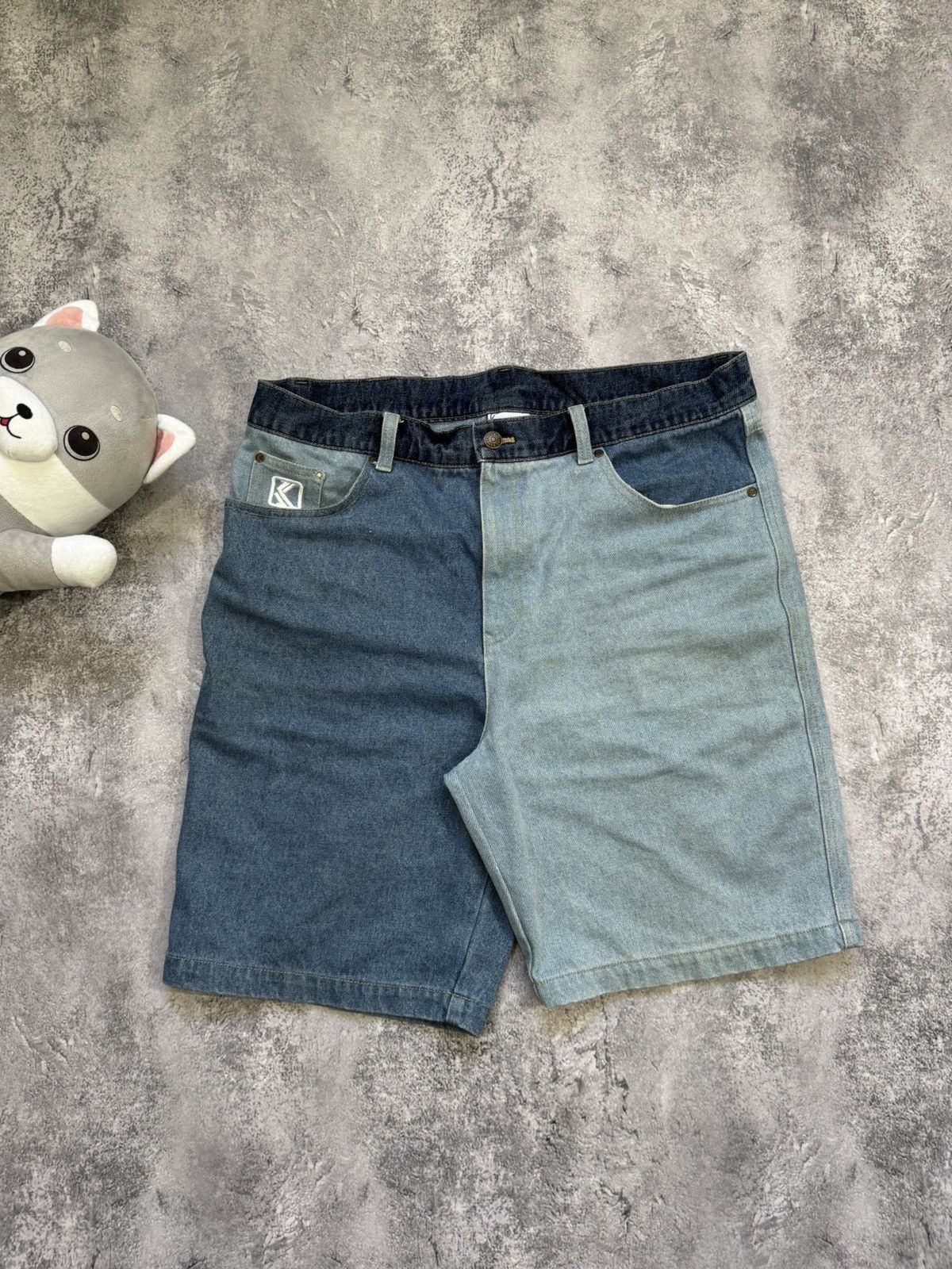 Karl Kani × Vintage KARL KANI JEANS DENIM SHORTS Size US 34 / EU 50 - 6 Thumbnail