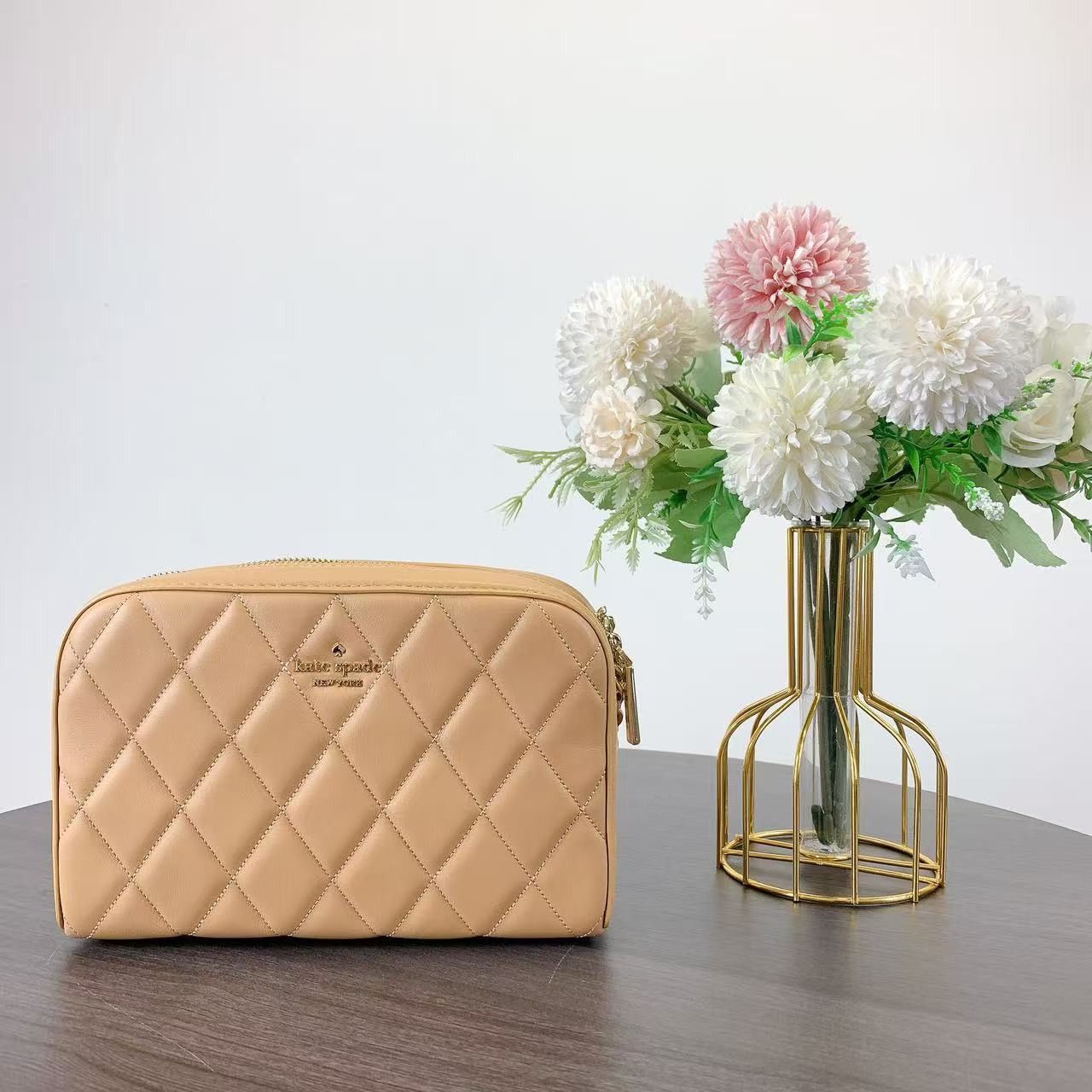 Kate Spade Kate Spade KG425 Carey Quilted Mini Camera Tiramisu Mousse Size ONE SIZE - 2 Thumbnail