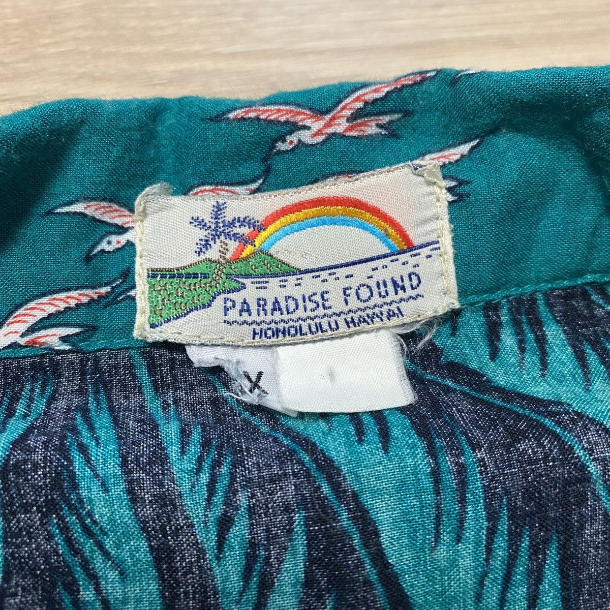 Vintage Paradise Found Hawaiian Shirt Floral Beach Palms Print 2XL Size US XXL / EU 58 / 5 - 5 Thumbnail