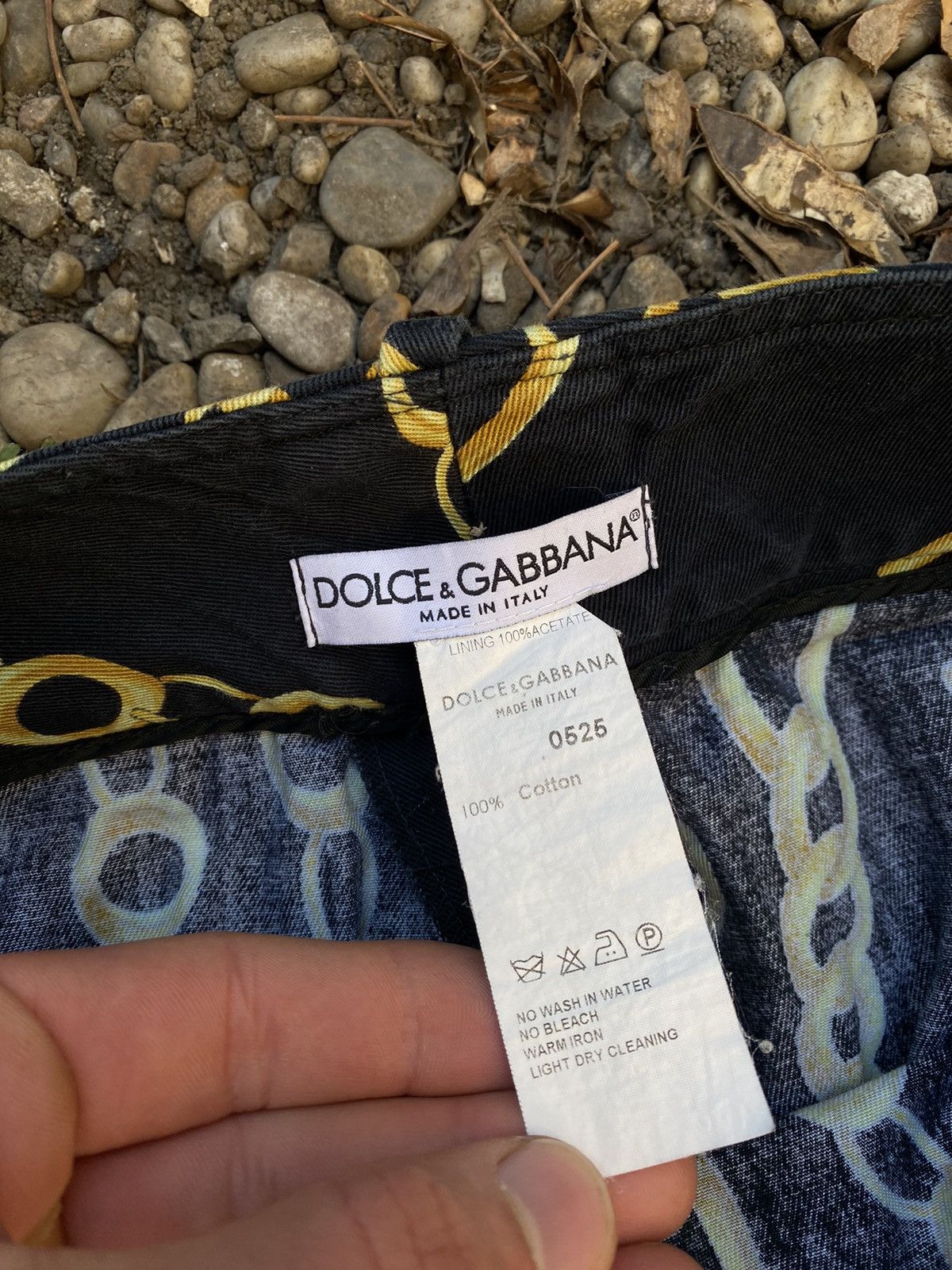 Dolce & Gabbana × Vintage Vintage Dolce&Gabbana Chains Oveprinted Pants Size 25" / US 0 / IT 36 - 6 Thumbnail