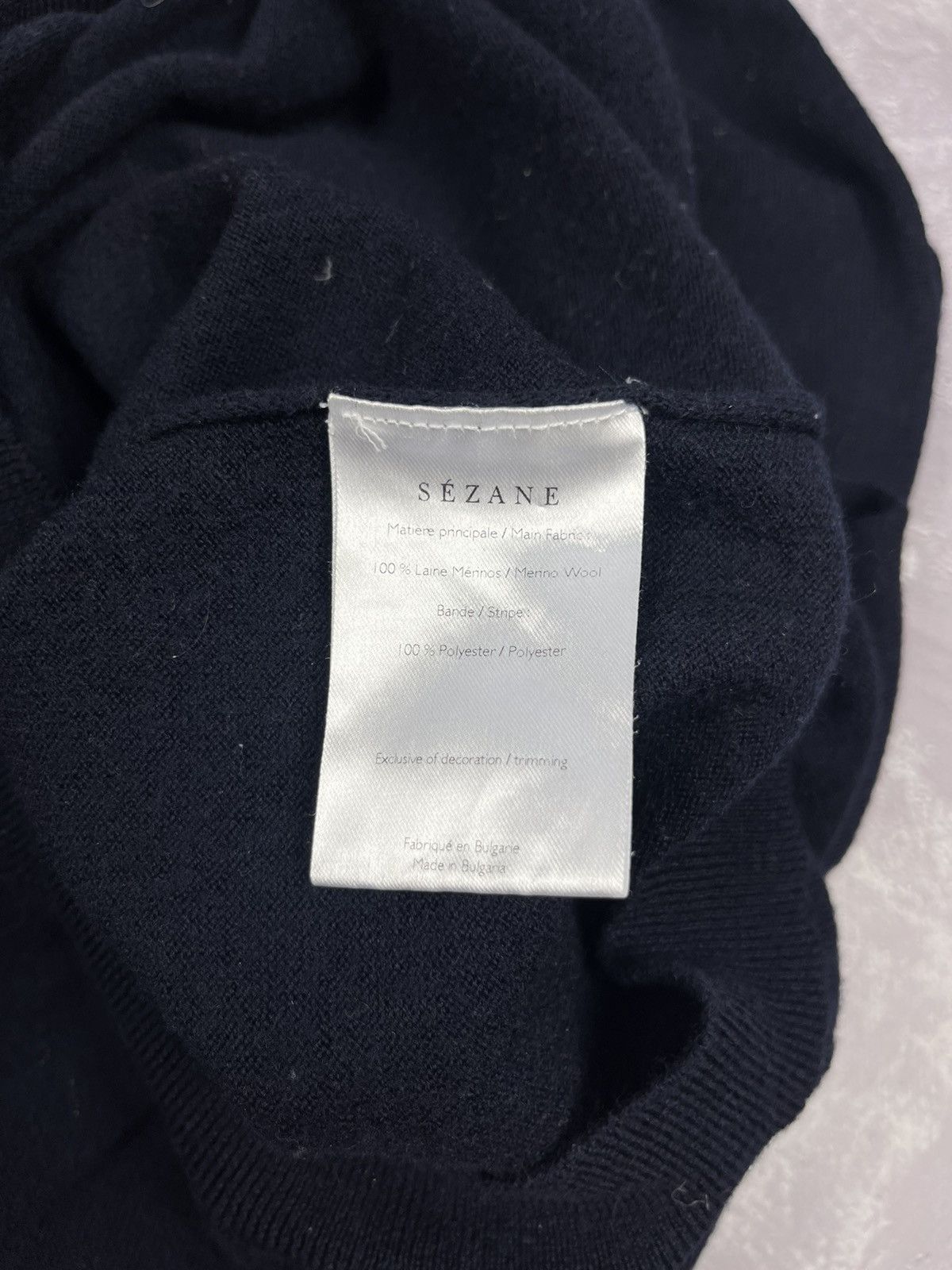Sezane SEZANE Wool Button Neck Sweater Size S Blue Size S / US 4 / IT 40 - 10 Thumbnail