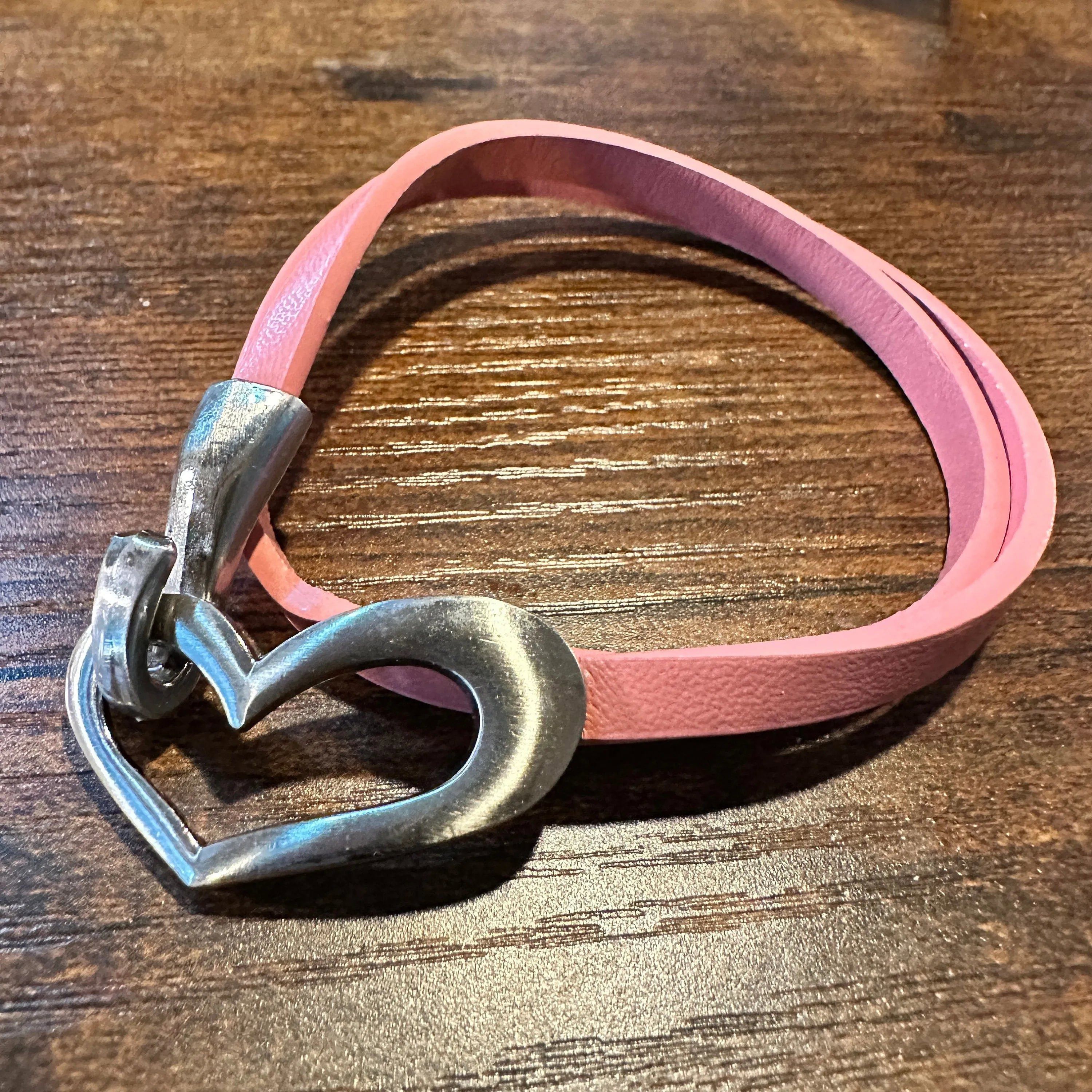 Other Handmade Boho Hippie Leather Heart Love Double Wrap Bracelet Size ONE SIZE - 6 Thumbnail