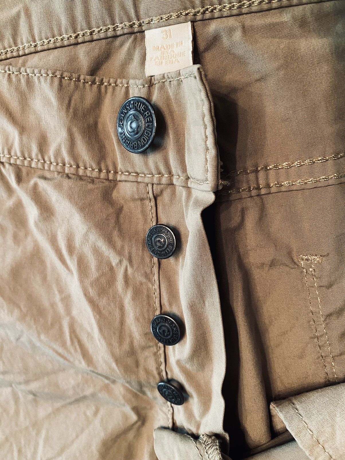 True Religion True Religion 🇺🇸 Brianna Boyfriend Coriander Overdye Poplin Size 31" - 9 Thumbnail
