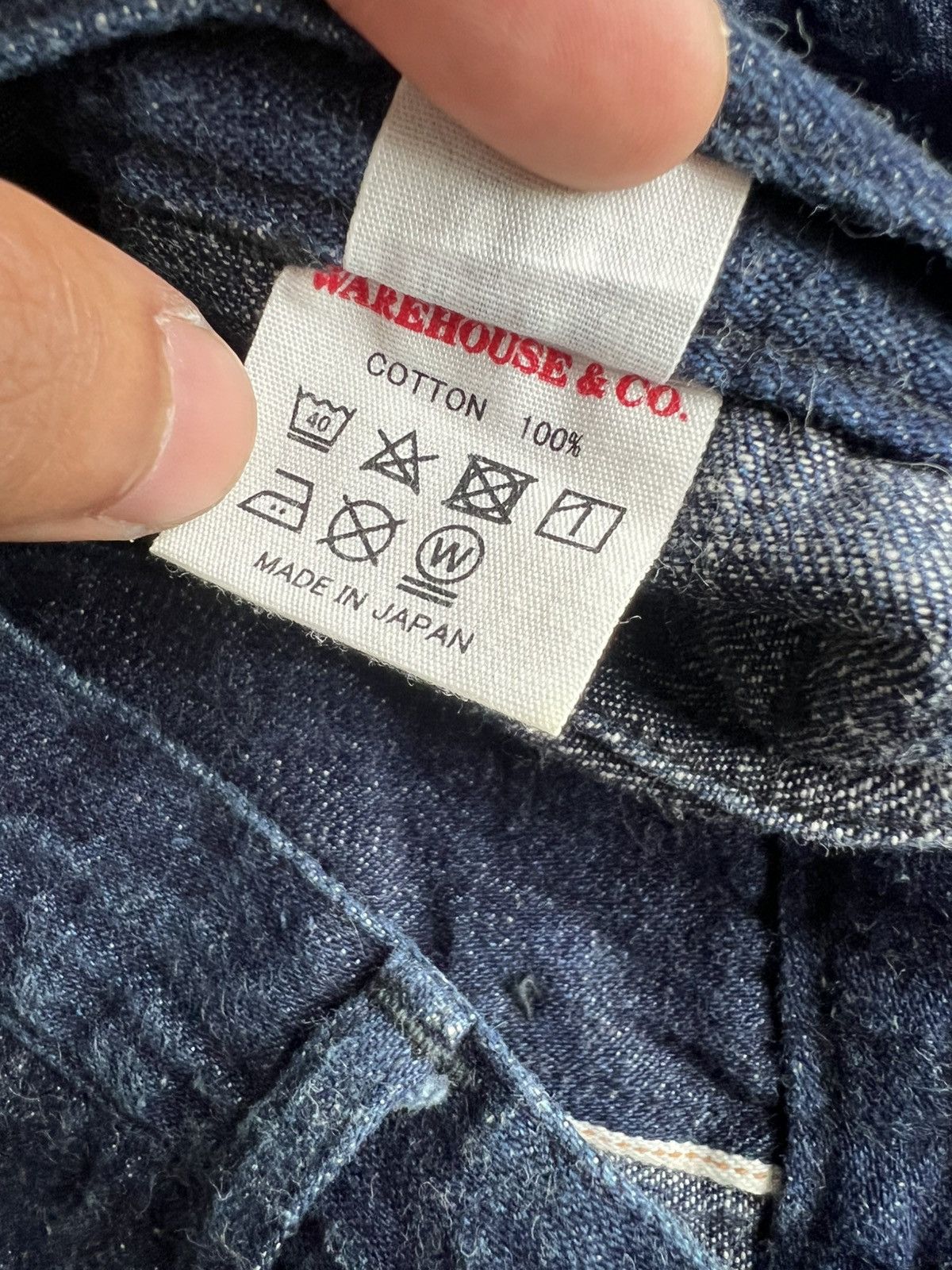 Momotaro Jeans Vintage USN Fatigue Indigo Selvaged Denim Baker Pants Jeans Size US 33 - 8 Thumbnail