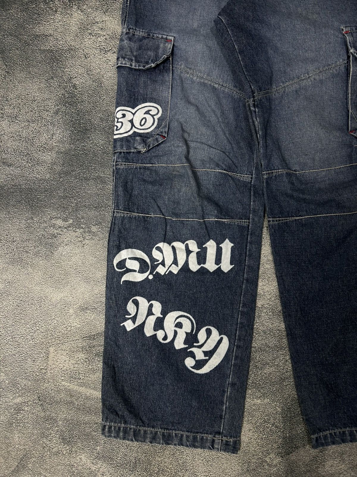 DrunknMunky Y2k Vtg Drunknmunky Baggy Jeans Embroidered Skull Size US 28 / EU 44 - 3 Thumbnail
