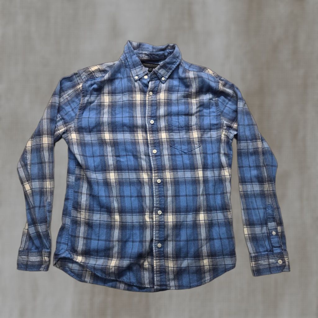 Aeropostale Aeropostale Blue Plaid Flannel Button-Up Shirt Women's Adult M Casual Long Sleeve Size M / US 6-8 / IT 42-44 - 1 Thumbnail