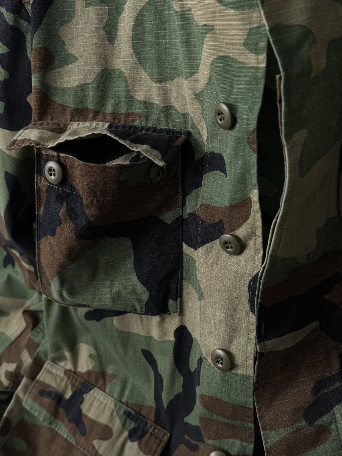 Vintage Vintage 1990s US Army Hot Weather Woodland Camo Jacket Size US M / EU 48-50 / 2 - 3 Thumbnail