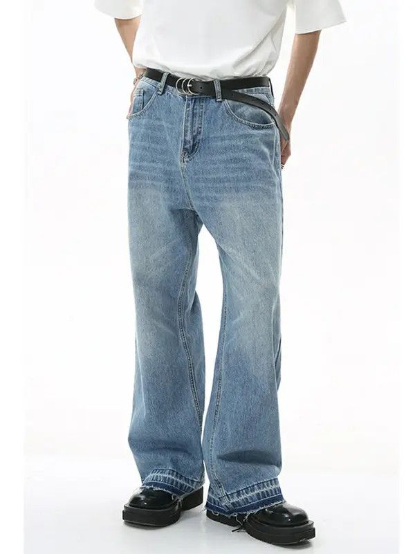 VIBE y2k denim distressed damaged washed jeans Size US 30 / EU 46 - 1 Thumbnail