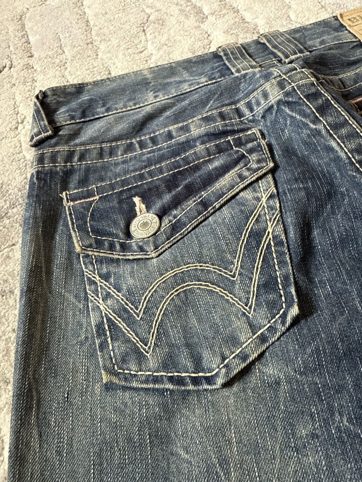 Edwin Edwin 503 Blue Trip Medium Wash Flared Jeans Size US 29 - 16 Thumbnail