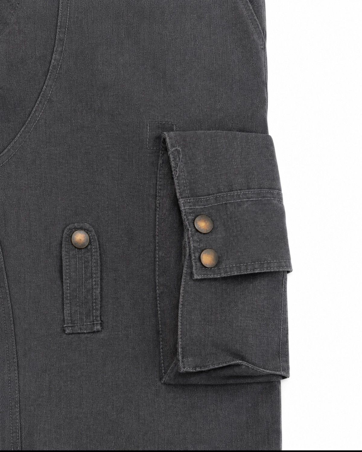 Japanese Brand TETE HOMME flared bondagel lace up cargo pants Size US 28 / EU 44 - 4 Thumbnail