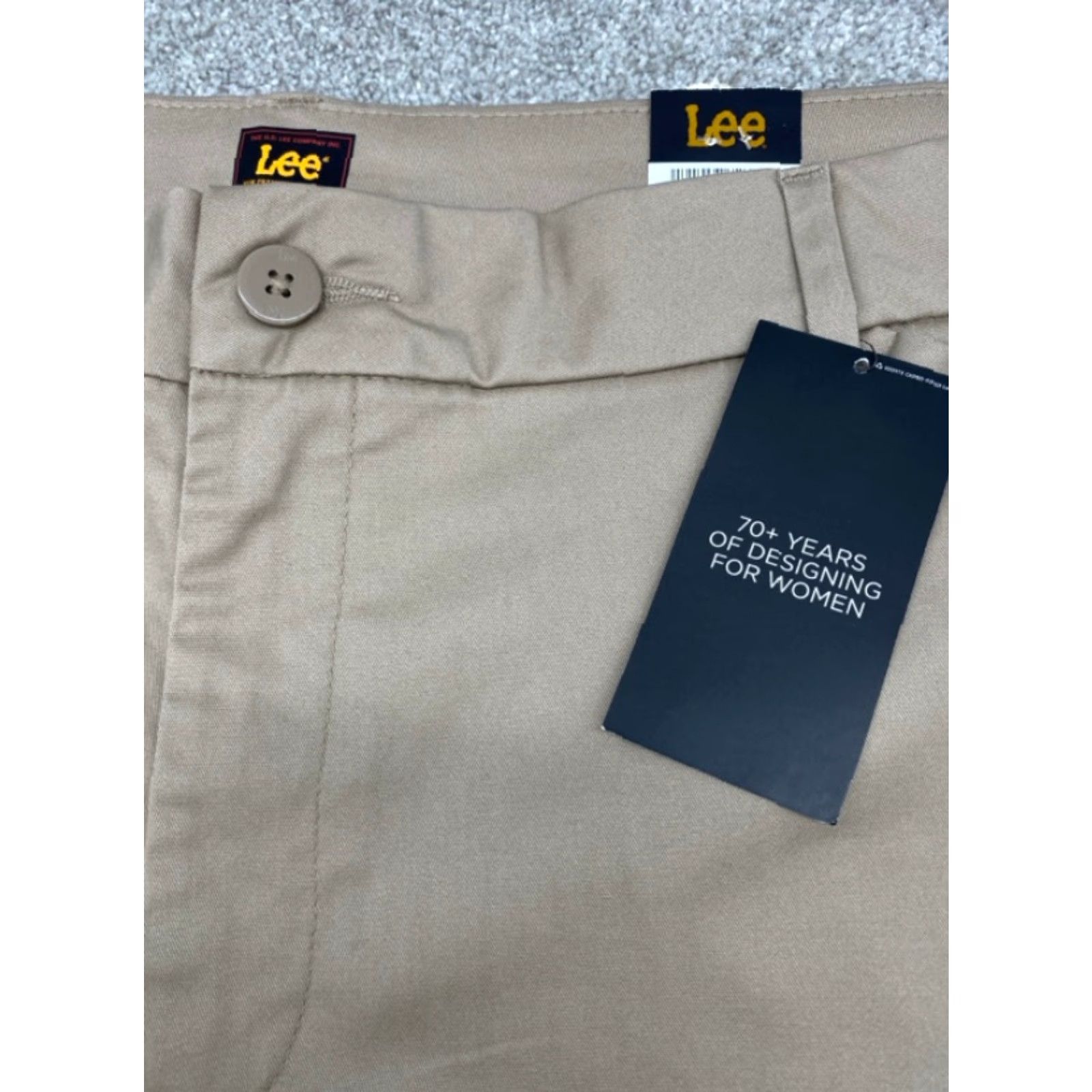 Lee Lee Pants Womens 18M Brown Wrinkle Free Relaxed Fit Straight Leg Stretch NEW NWT Size 26" / US 2 / IT 38 - 3 Thumbnail