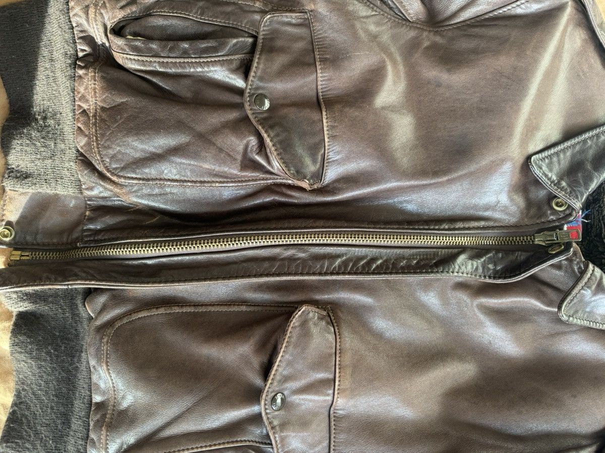 Schott Schott 184 SM A2 Bomber Aviator Leather Jacket 1970s Size US L / EU 52-54 / 3 - 8 Thumbnail