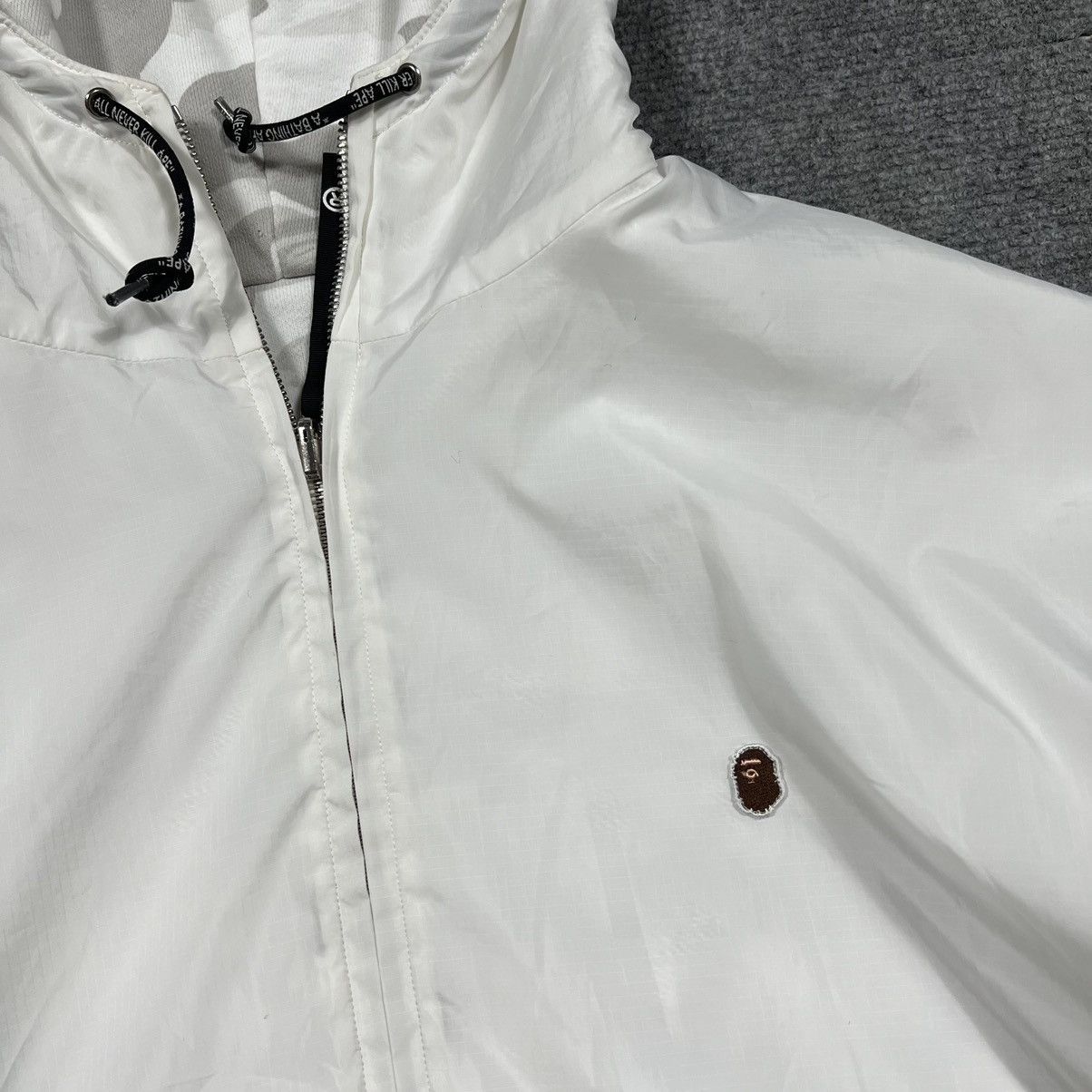 Bape × Nigo Rare Og bape nigo 1st white camo reversible jacket Size US L / EU 52-54 / 3 - 6 Thumbnail