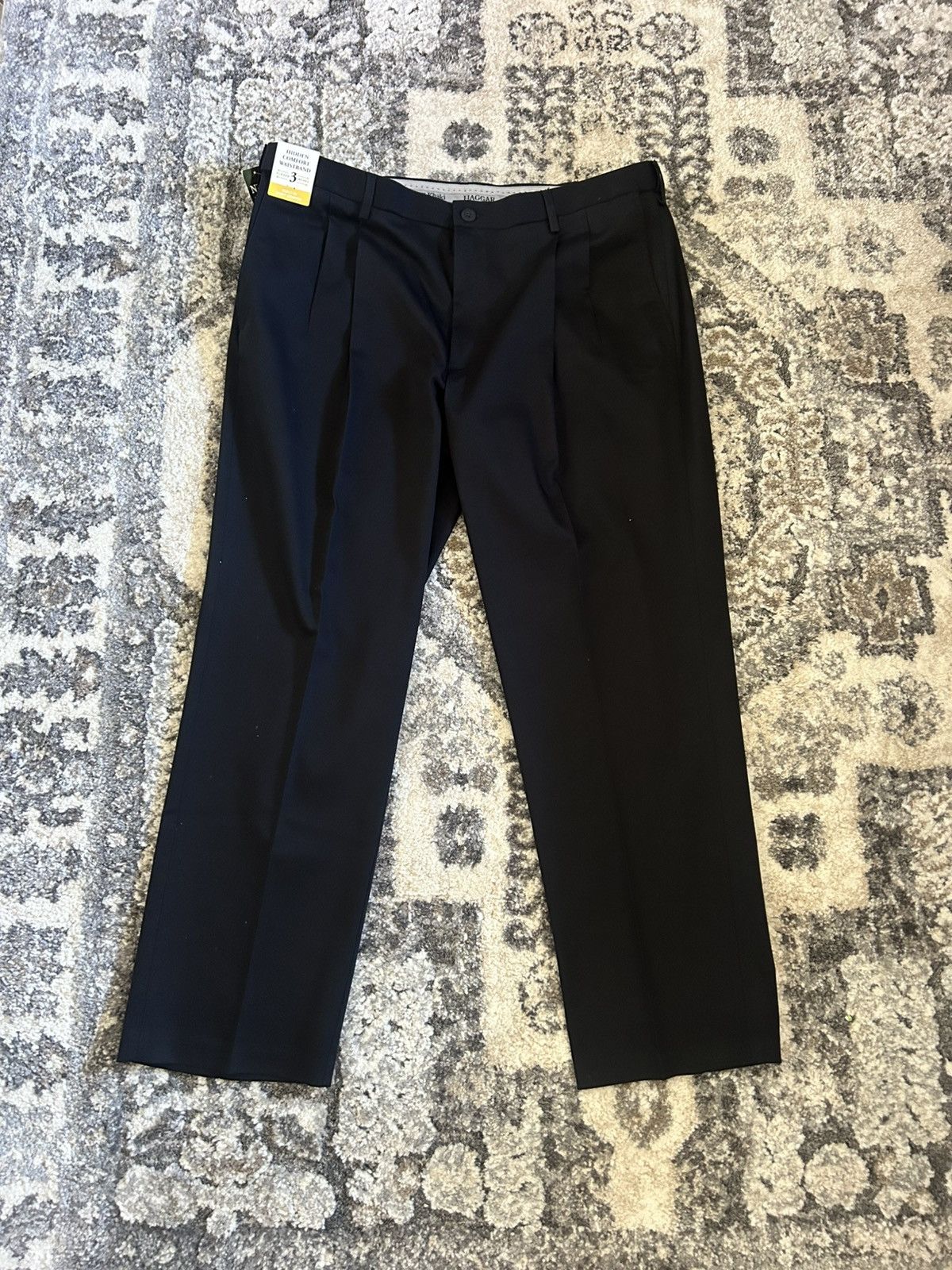 Stussy NWT Haggar pleated dress pants black 40x30 Size US 40 / EU 56 - 1 Thumbnail