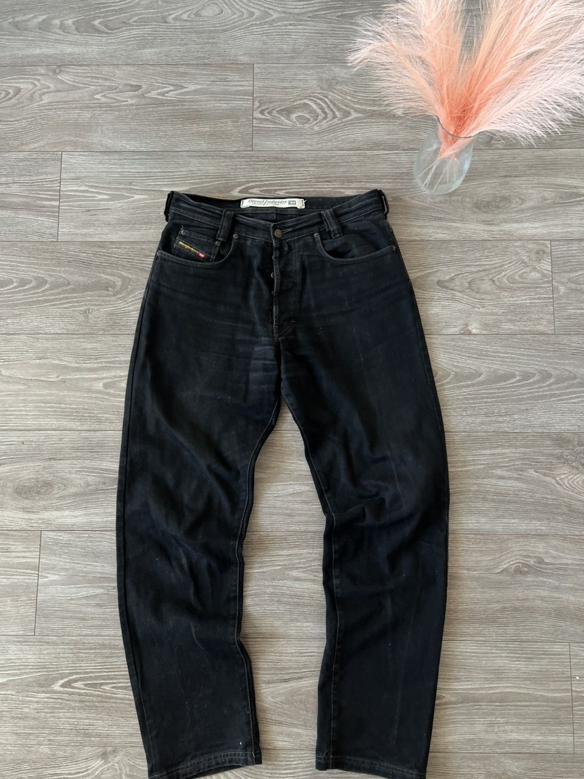 Diesel ‼️Vintage Diesel IND Ladder Baggy Black Denim Jeans‼️ Size US 33 - 17 Thumbnail