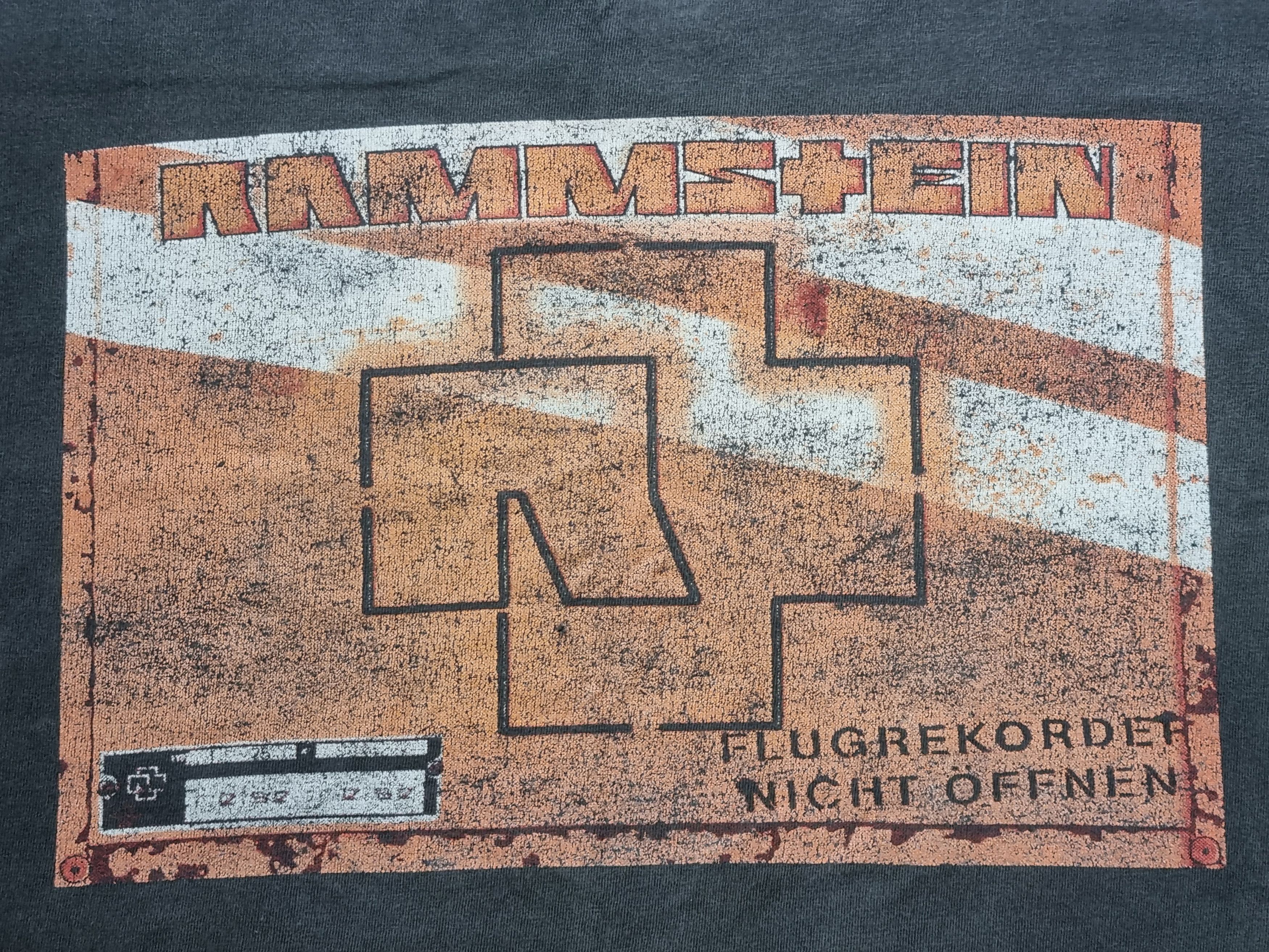 Band Tees × Vintage Vintage 90s Rammstein The Roxx T Shirt Industrial Metal Size US XL / EU 56 / 4 - 7 Thumbnail
