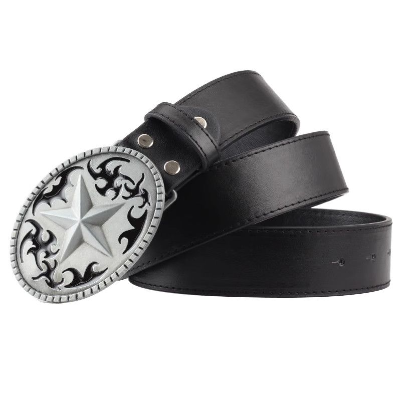 Designer Star Design Vintage Belt Riveted Belts Menswear Accessories Size ONE SIZE - 1 Thumbnail