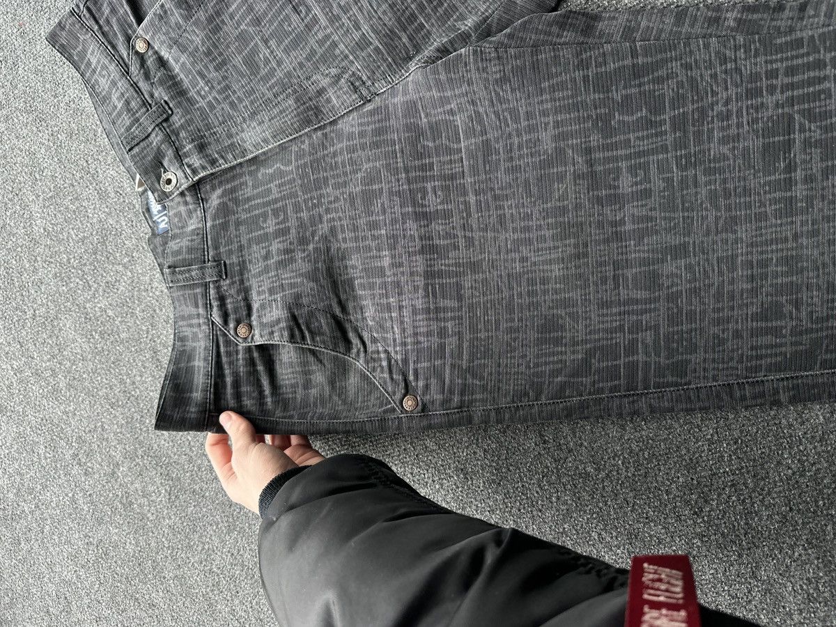 Armani VNTG🚨 ARMANI GRAY MONOGRAM PANTS LUXURY Y2K INDIGO CASUAL Size US 32 / EU 48 - 4 Thumbnail