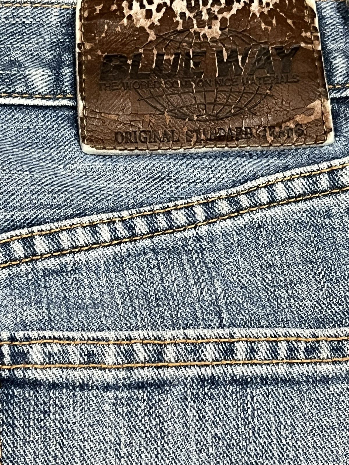 Blue Blue Japan × Japanese Brand Vintage Blue Way Distressed Denim Size US 31 - 14 Thumbnail