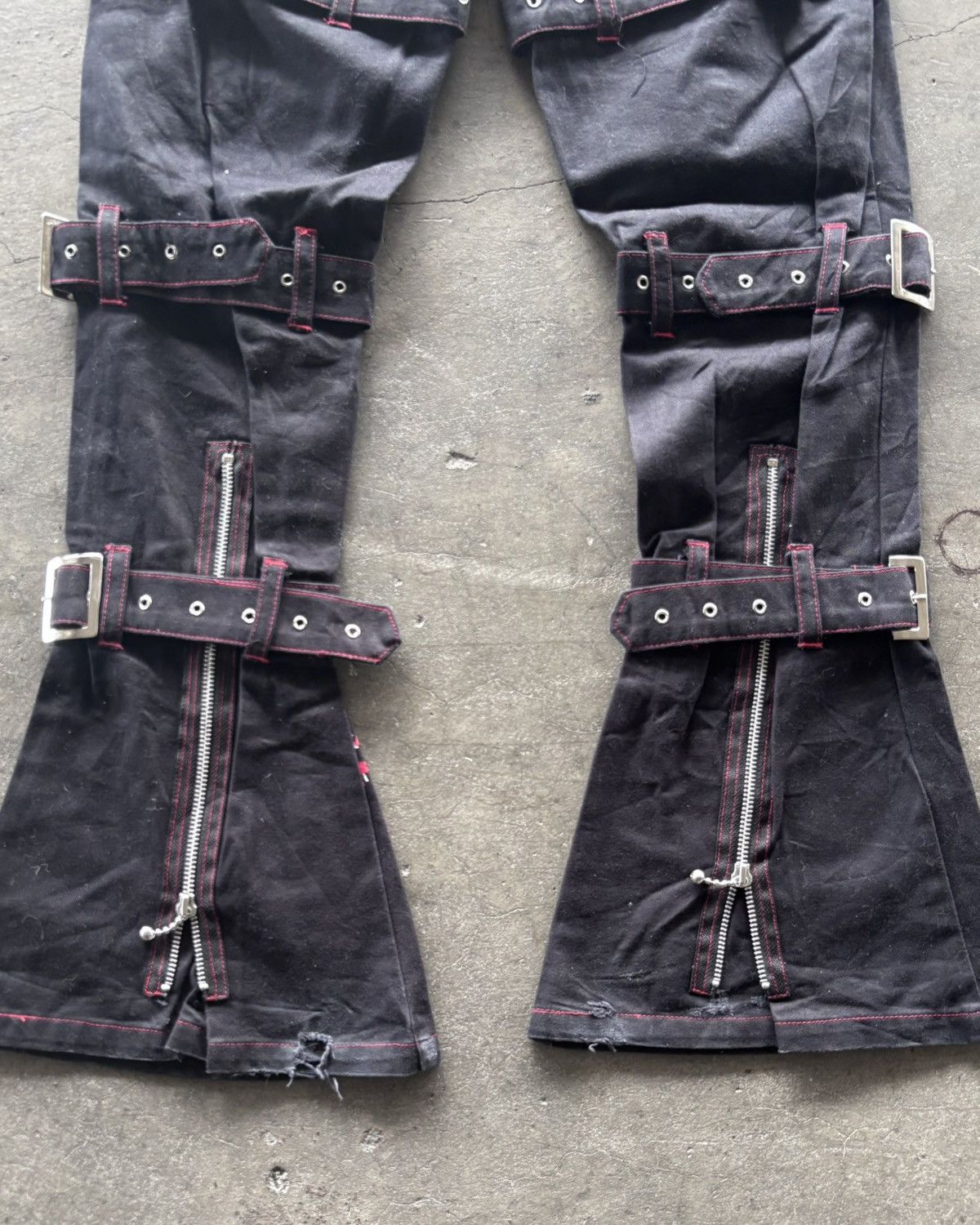 If Six Was Nine × Japanese Brand × Le Grande Bleu (L.G.B.) 🔥INSANE Punk Gothic Studded Poem Pants Size US 32 / EU 48 - 6 Thumbnail