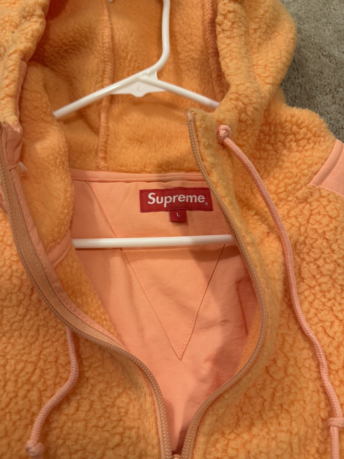 Supreme Supreme peach polartec fleece pullover half zip fw17 large Size US L / EU 52-54 / 3 - 4 Thumbnail