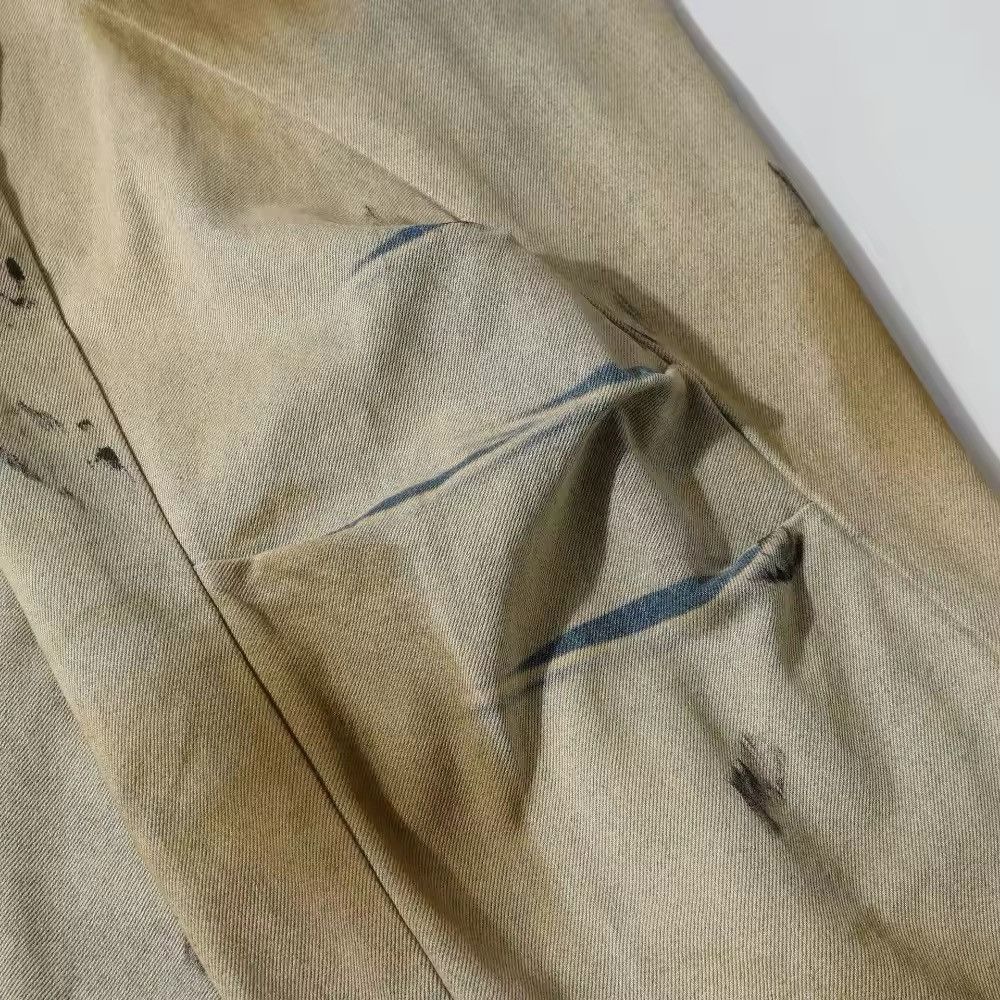Jewelry Yellow Mud Dyed Dirty Jeans Size US 31 - 8 Thumbnail