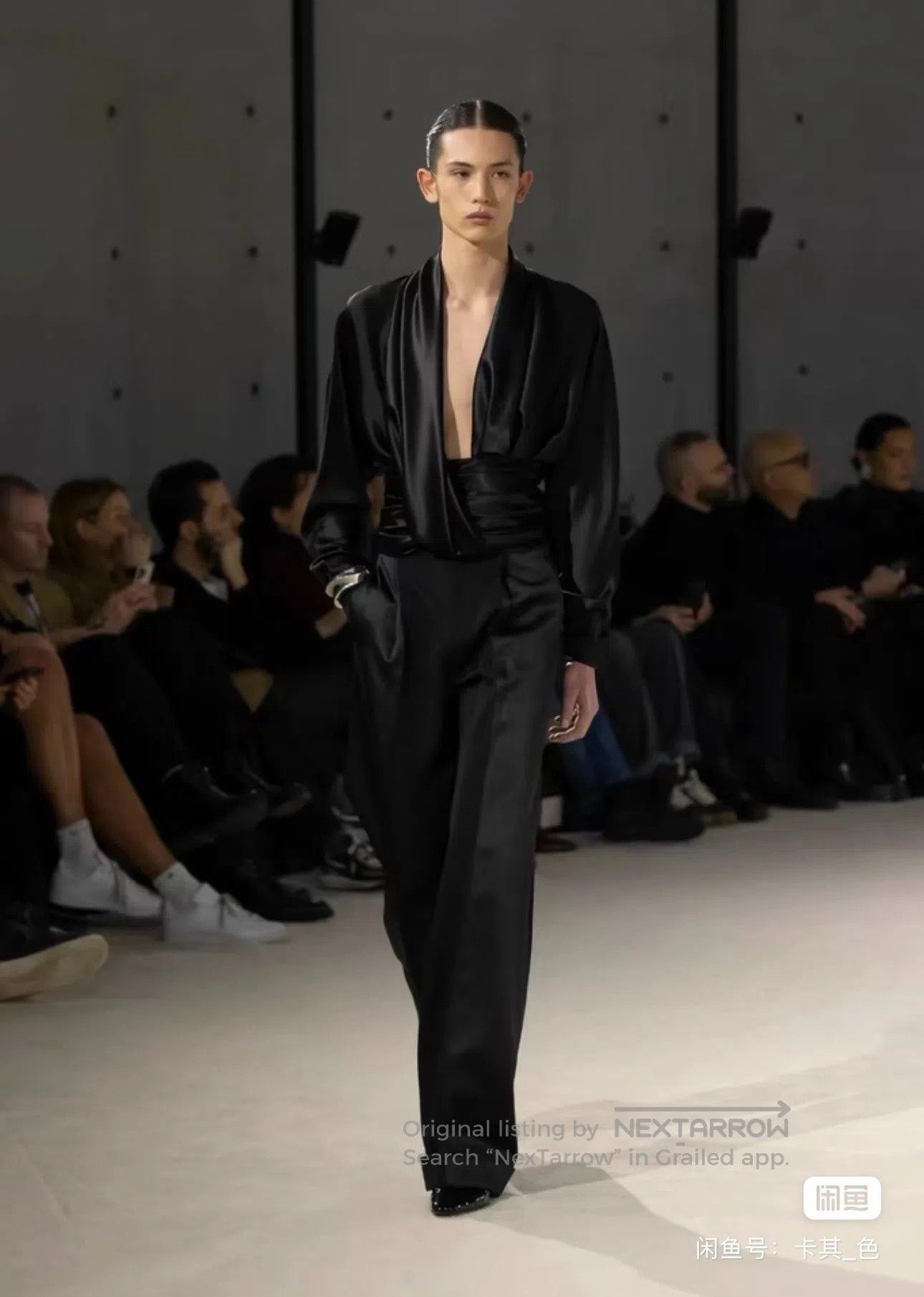 Saint Laurent Paris Saint Laurent Paris Satin Waist Cincher Shirt| Size US XS / EU 42 / 0 - 3 Thumbnail