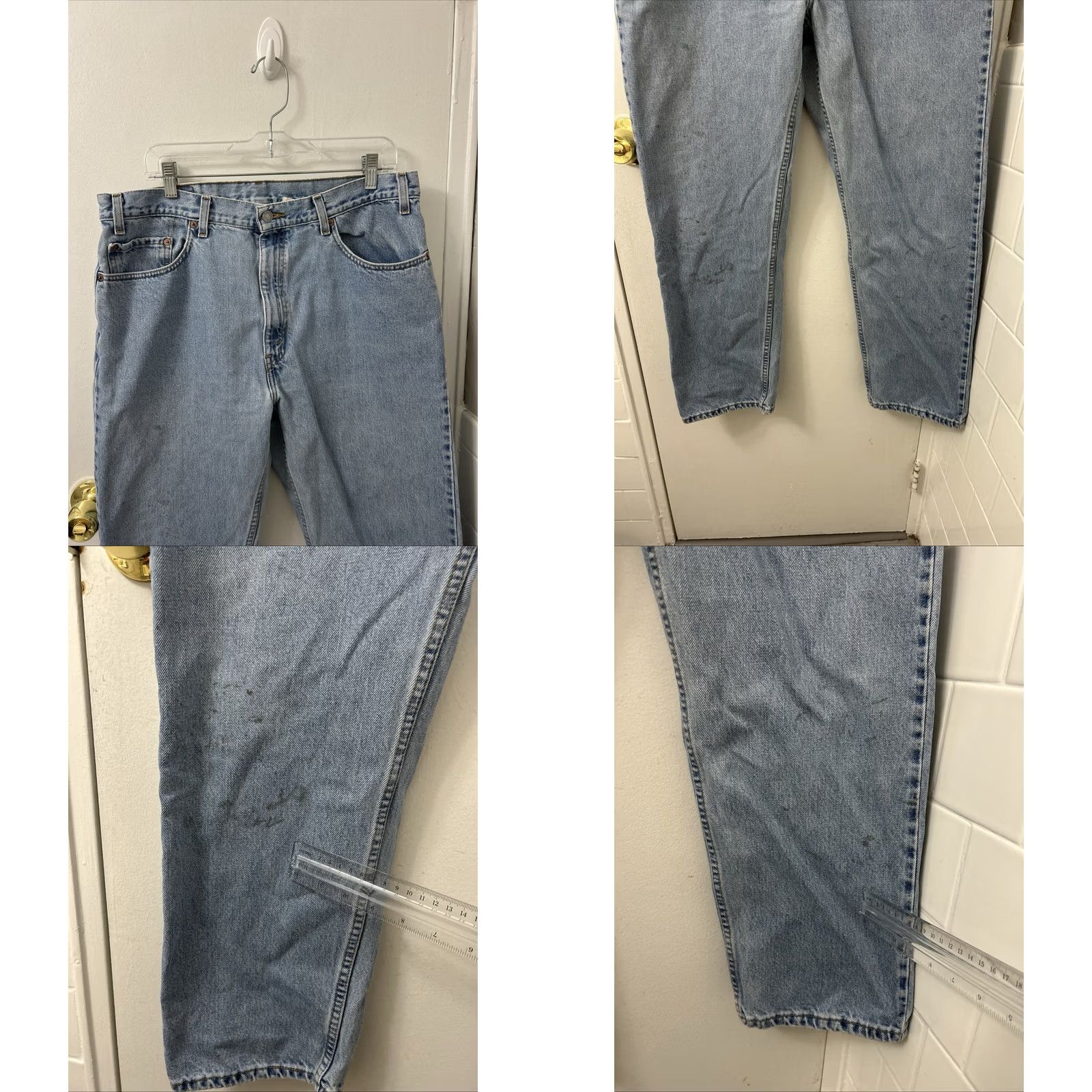 Levi's VTG Levi's 505 Jeans Mens 36x30 Blue Light Wash Regular Fit Straight Levi's 505 Jeans Mens 36x30 Blue Light Wash Regular Fit Straight Leg Denim Size US 36 / EU 52 - 8 Thumbnail
