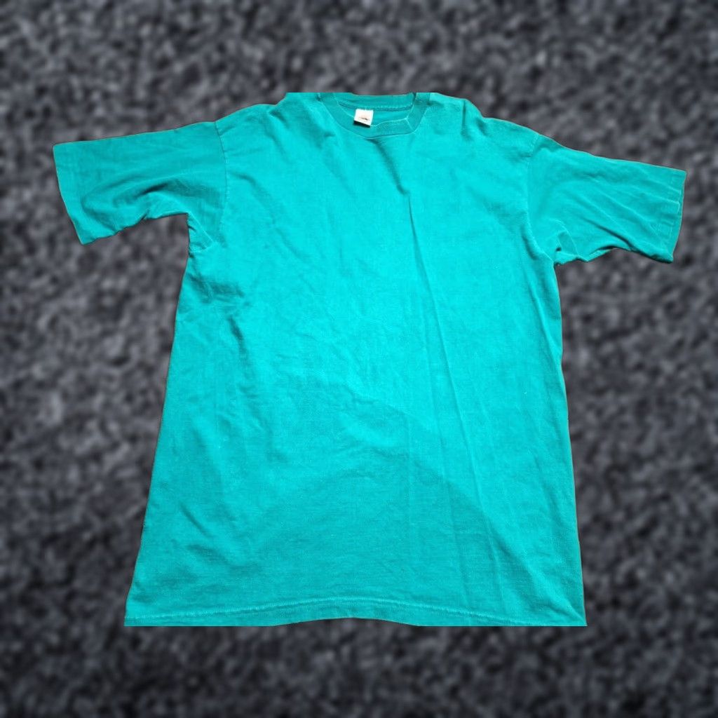 Hanes VINTAGE Hanes Heavyweight 50/50 Cotton Blend T-Shirt Men XL Green Short Sleeve 90s Concert Retro Size US XL / EU 56 / 4 - 1 Thumbnail
