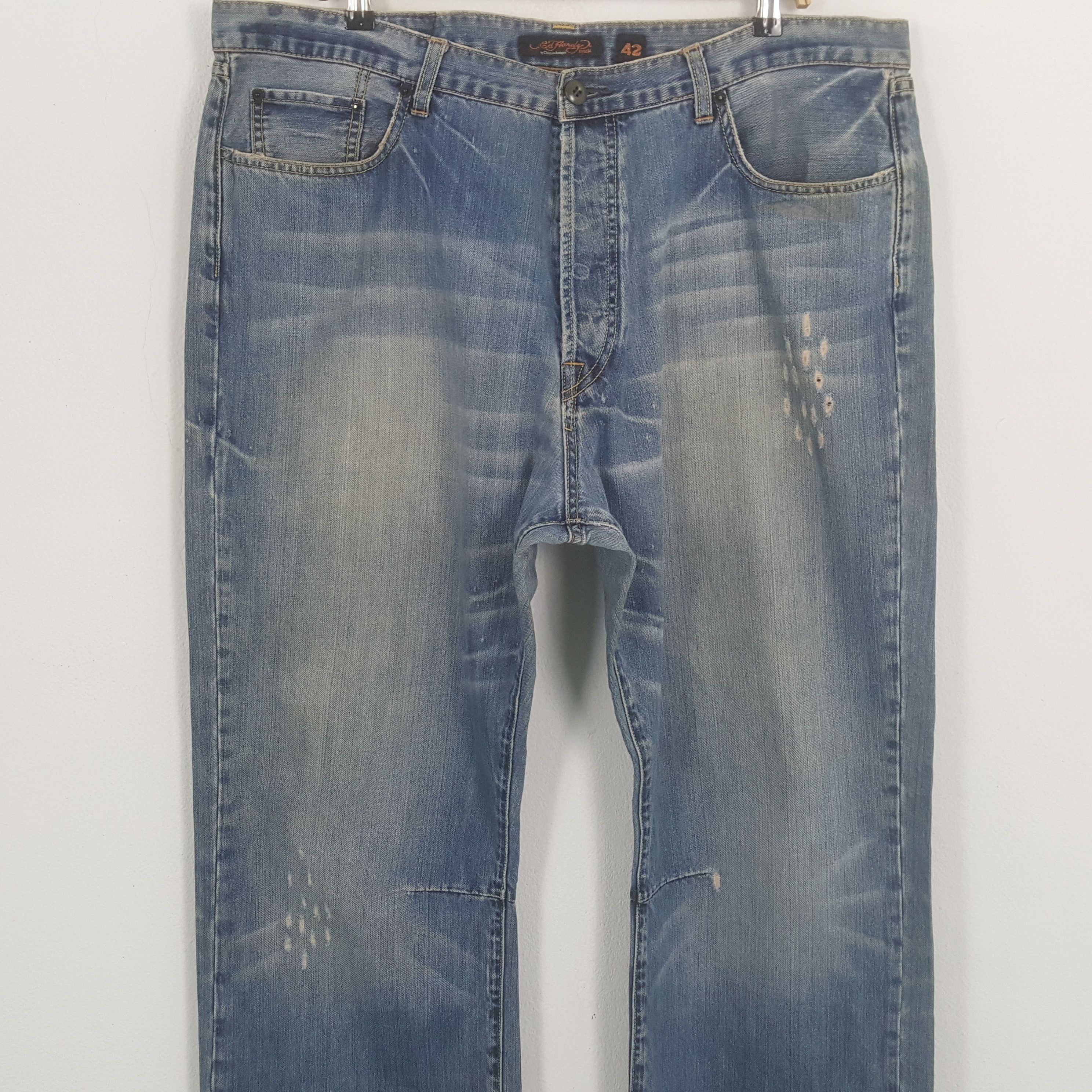 Christian Audigier × Ed Hardy × Vintage Vintage ED-HARDY by CHRISTIAN AUDIGIER Designer Brand Jeans Size US 41 - 5 Thumbnail
