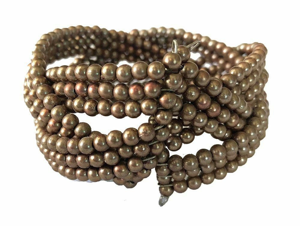 Designer New Brown Rigid Similated Pearl Bracelet. Size ONE SIZE - 1 Thumbnail