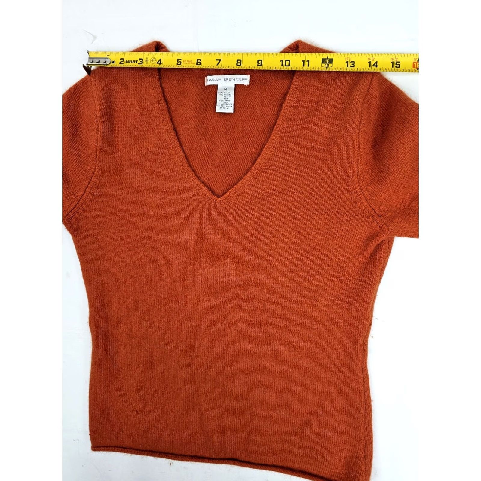 Vintage Sarah Spencer Pullover Sweater Women M – Orange Size M / US 6-8 / IT 42-44 - 5 Thumbnail